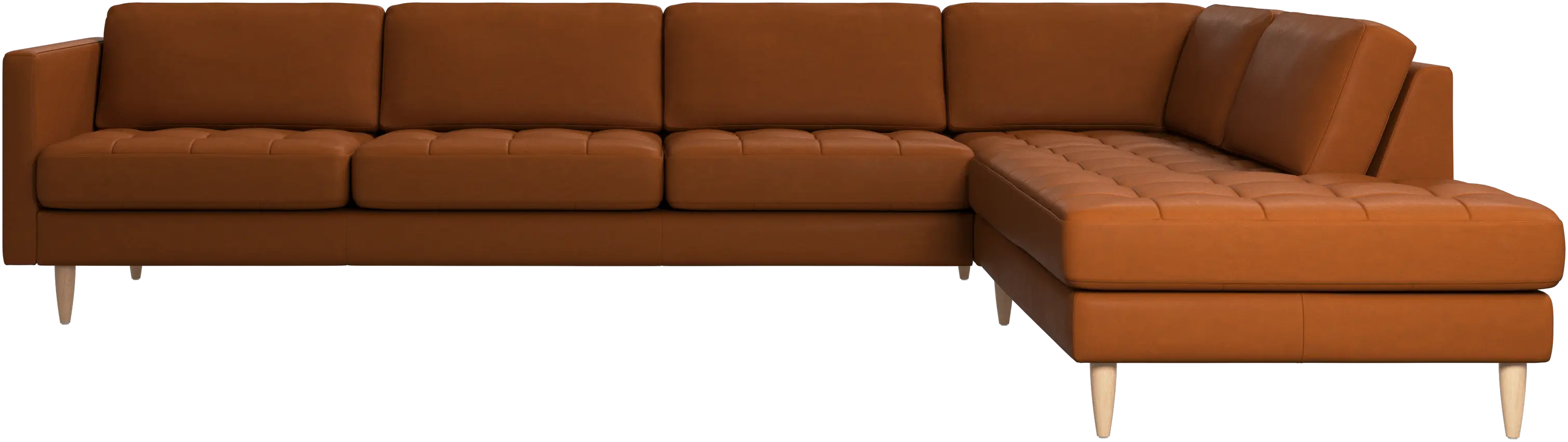 Osaka corner sofa with lounging unit, tufted seat