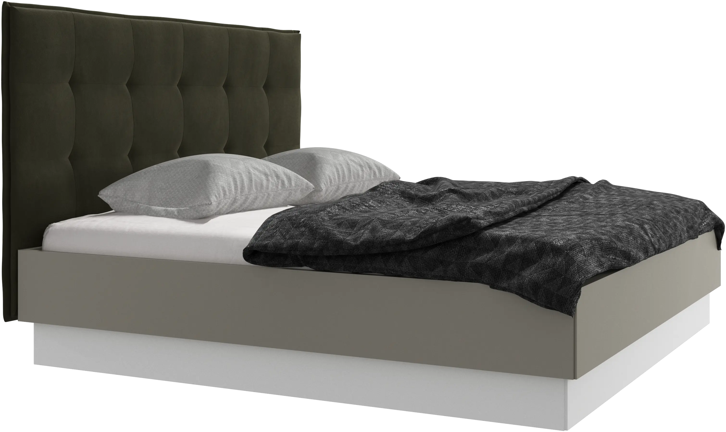 Lugano storage bed with lift-up frame and slats, excl. mattress