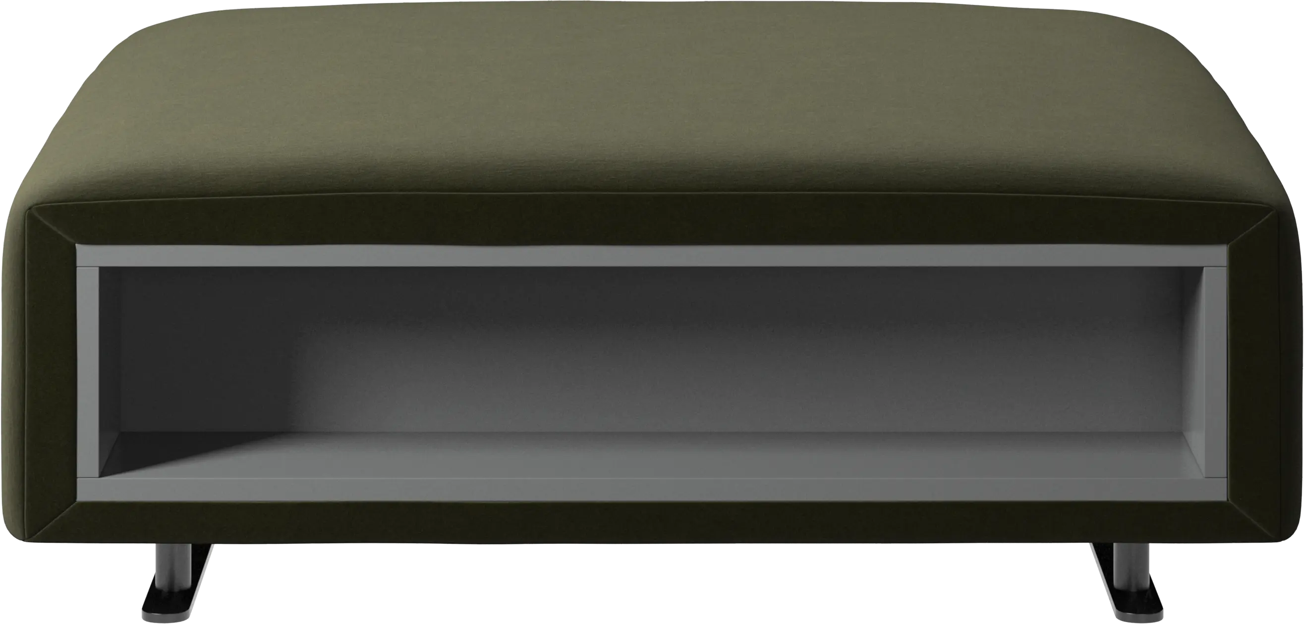 Hampton footstool with storage left and right sides