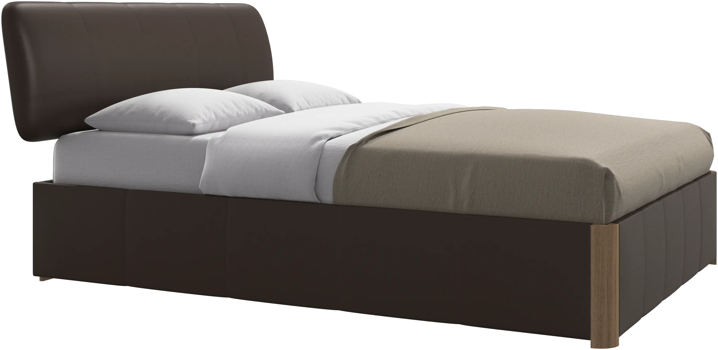 Element bed, bed-mounted headboard, with slats, excl. mattress