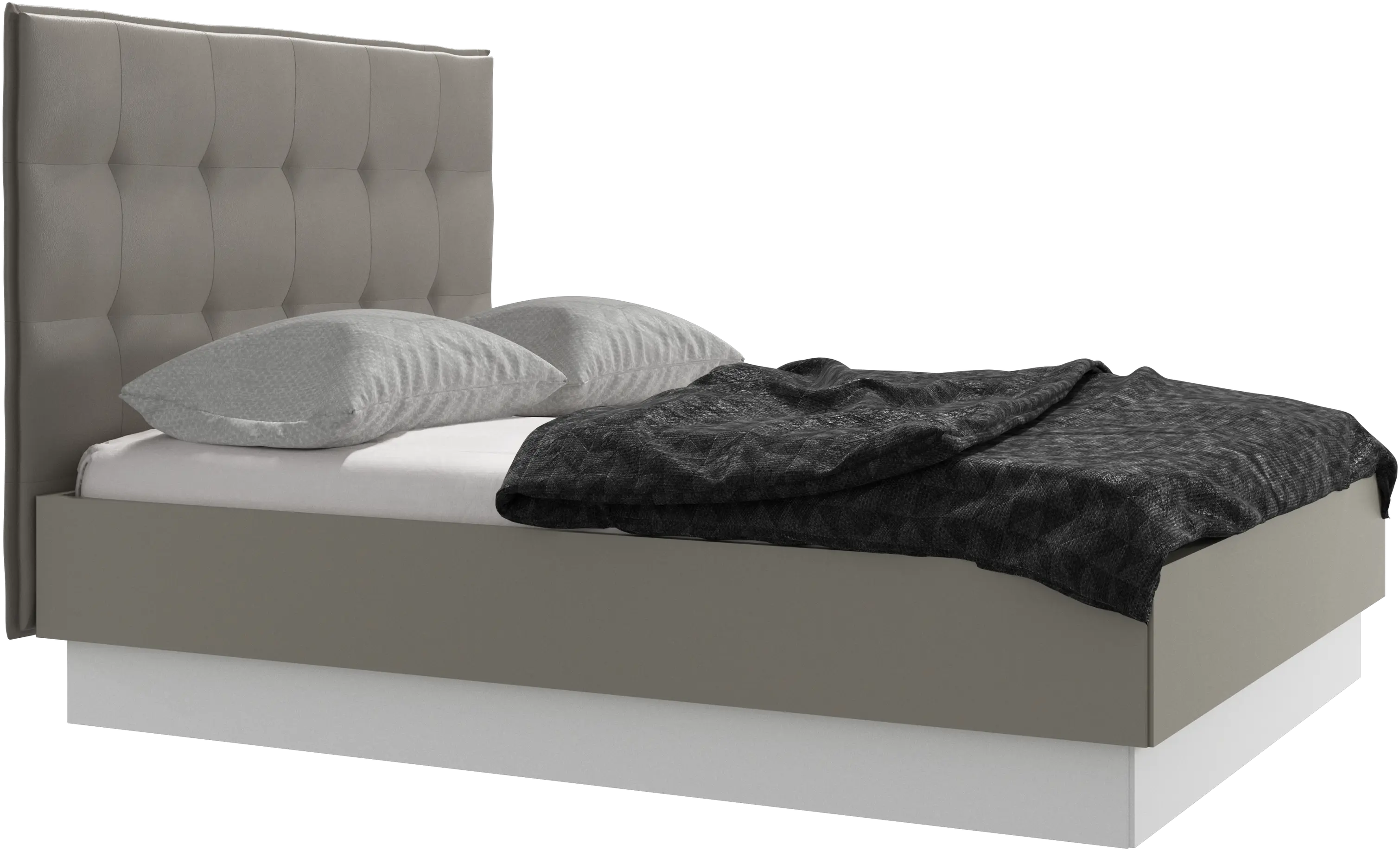 Lugano storage bed with lift-up frame and slats, excl. mattress
