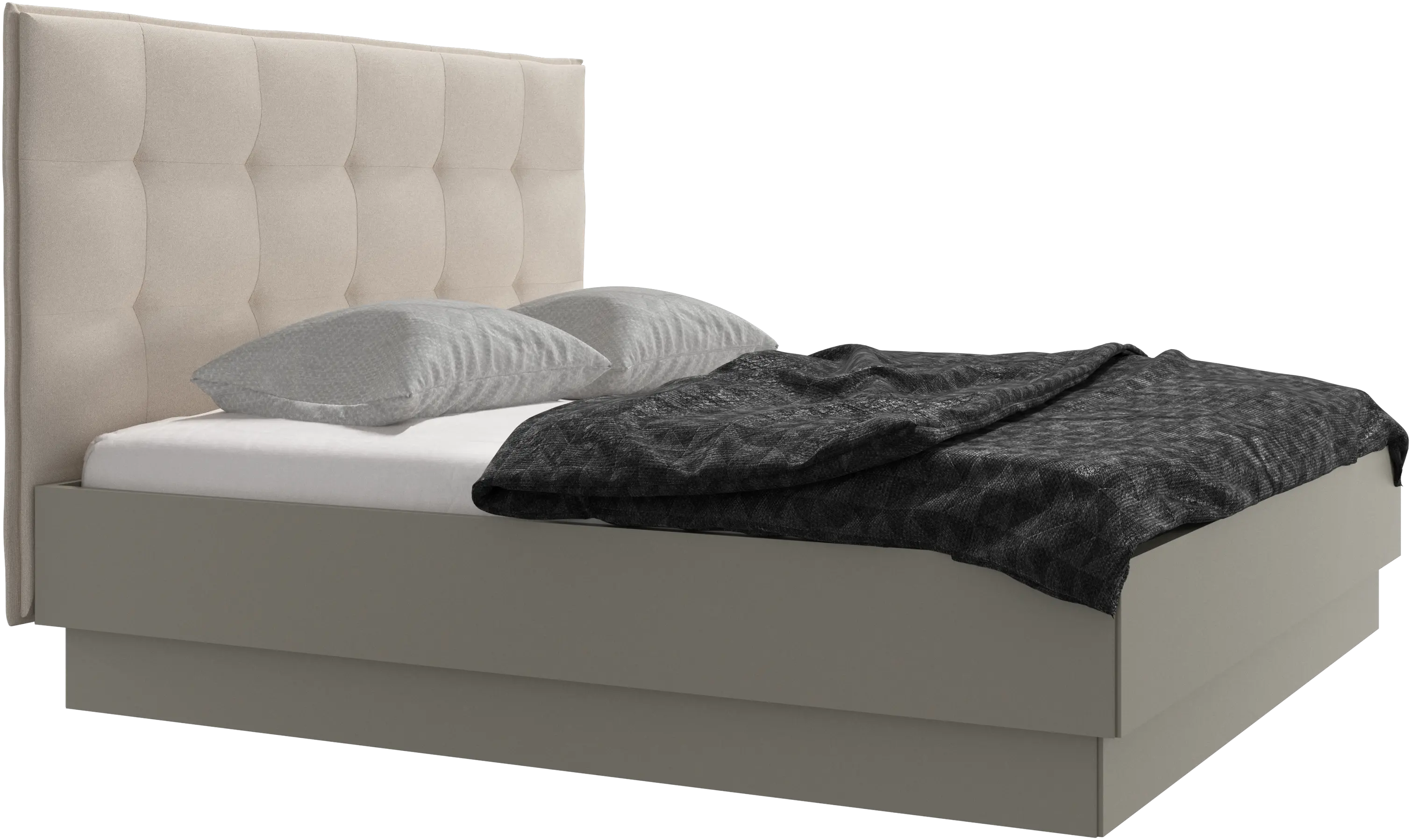 Lugano storage bed with lift-up frame and slats, excl. mattress