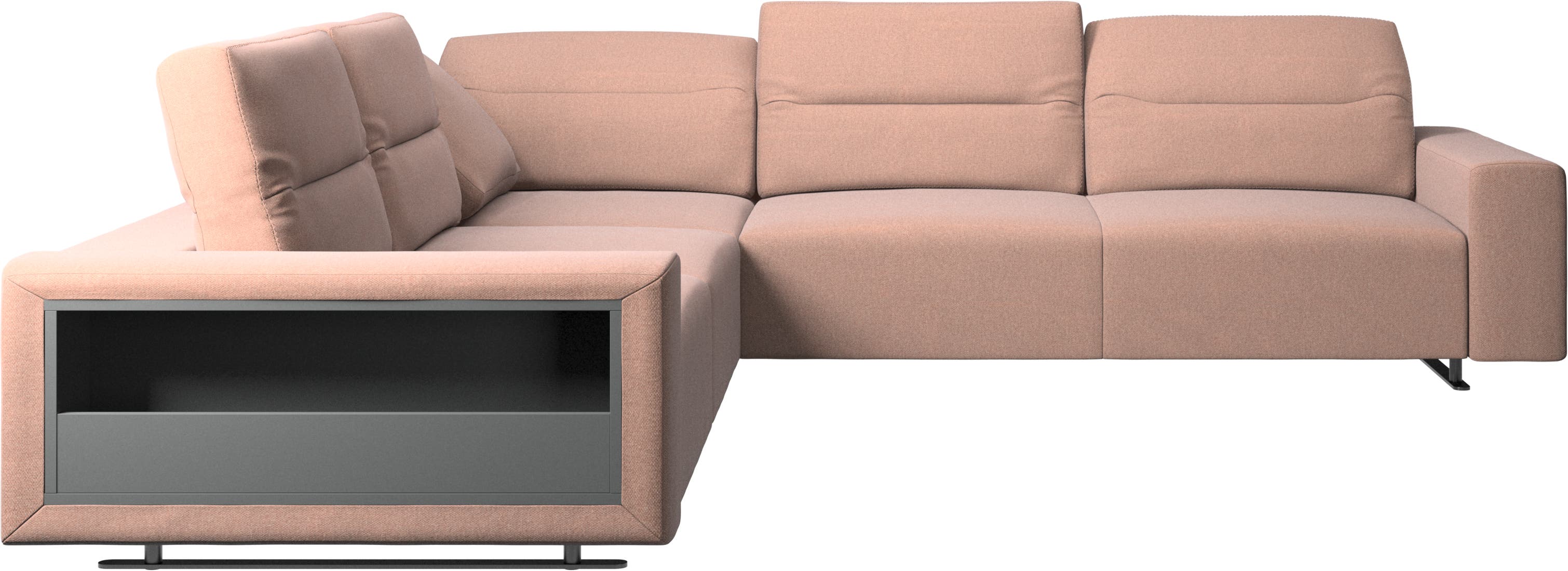 Canapé d'angle Hampton avec dossier ajustable et espace de rangement