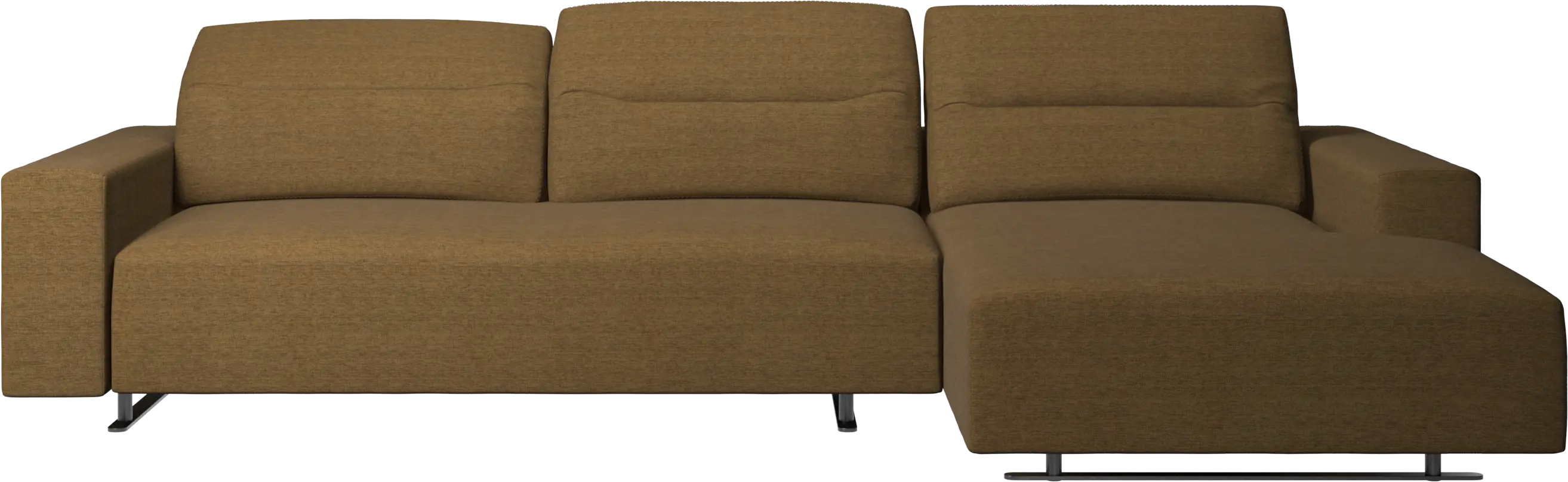 Hampton sofa with adjustable back, resting unit and storage right side