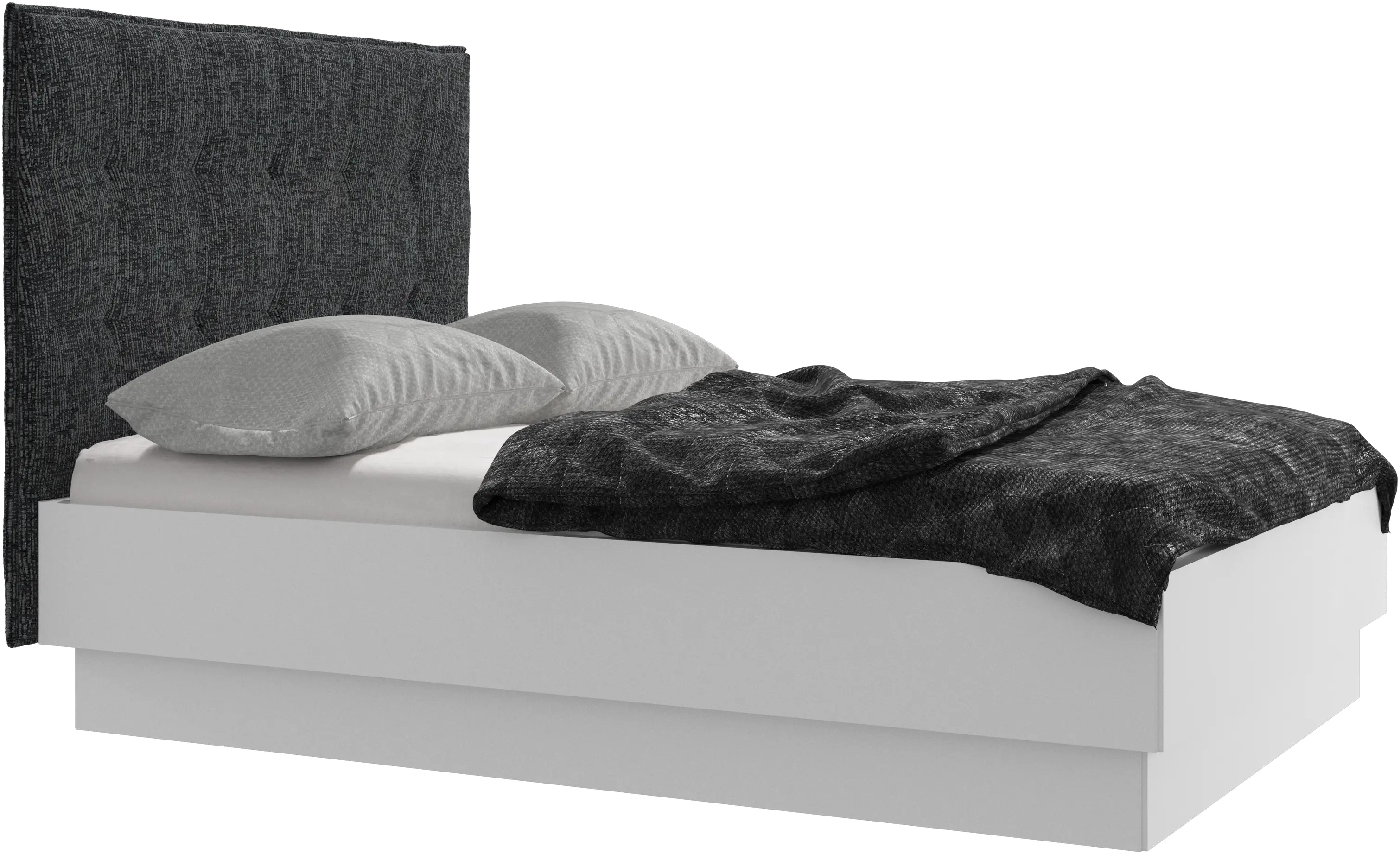 Cama con canapé Lugano, estructura elevable y tablado, no incluye colchón