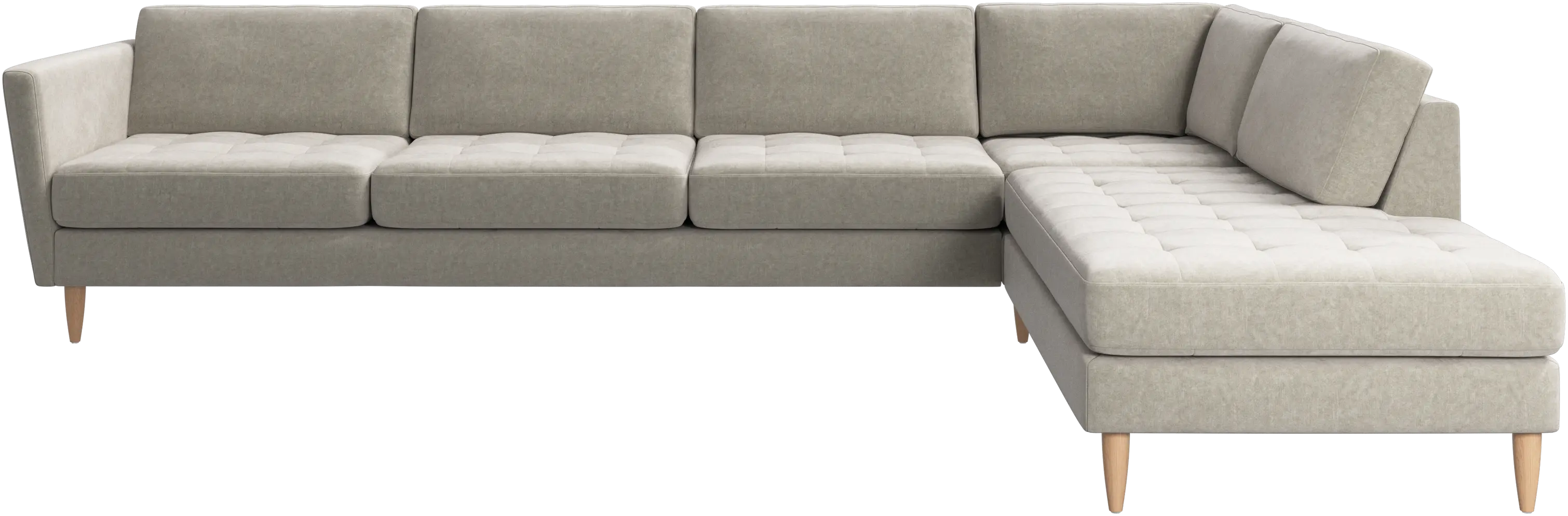 Osaka corner sofa with lounging unit, tufted seat