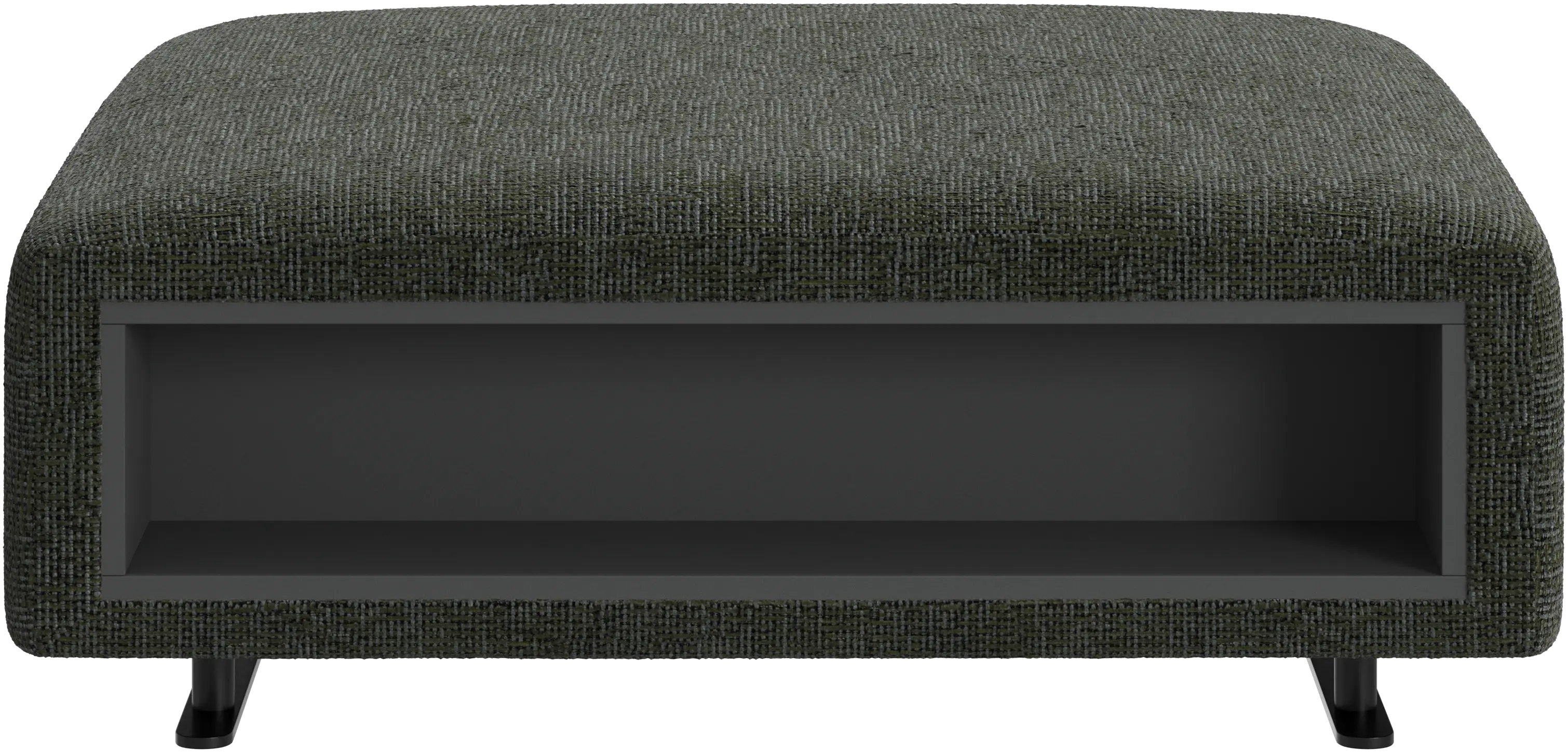 Hampton footstool with storage left and right sides