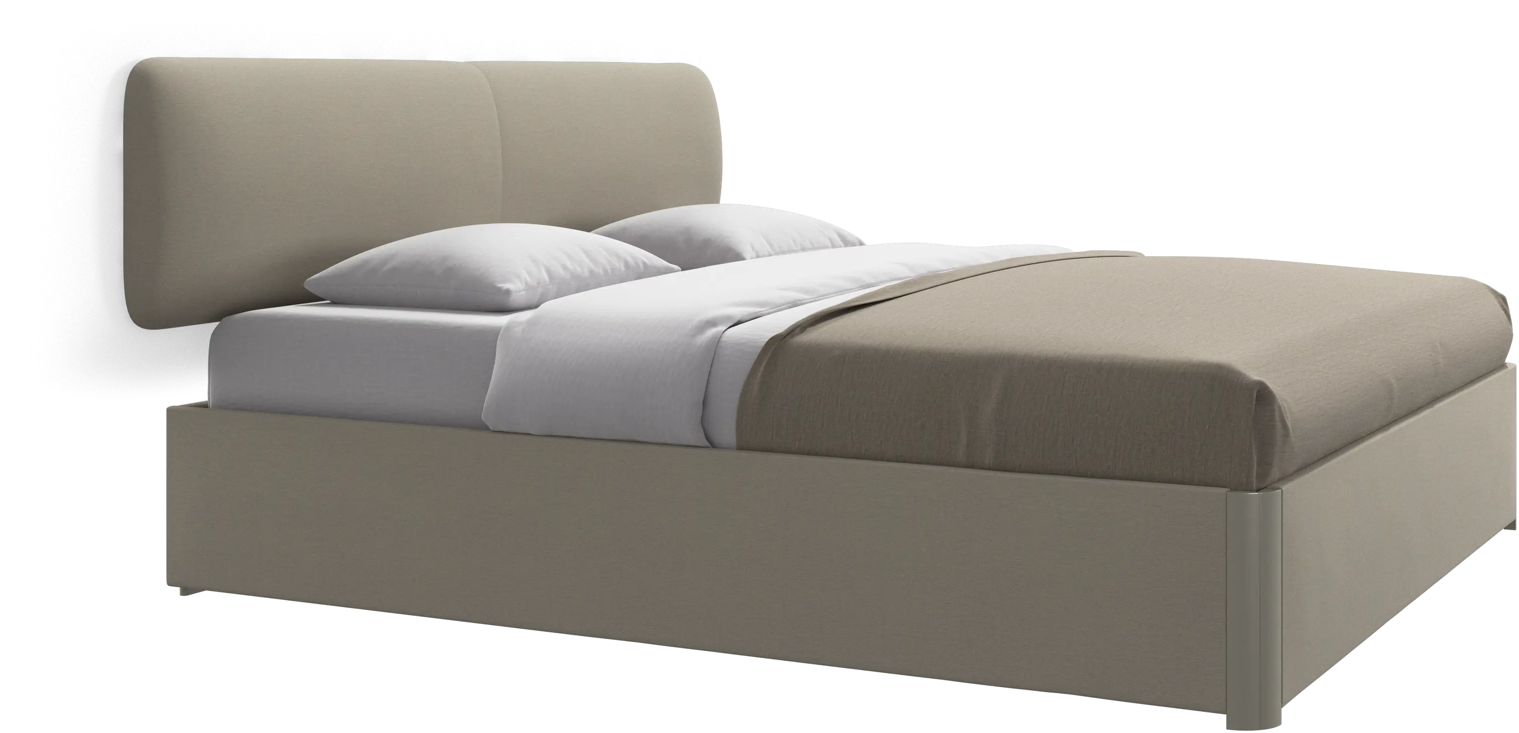 Element lit, tête de lit murale, avec lattes, excl. matelas