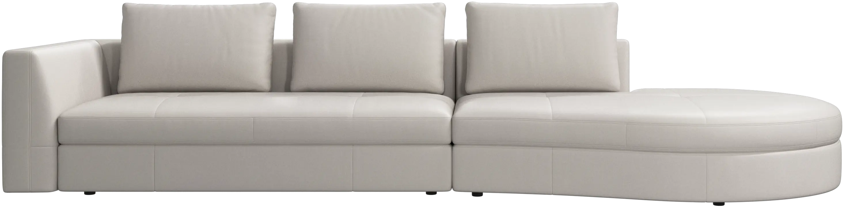 Bergamo sofa with round lounging unit,right