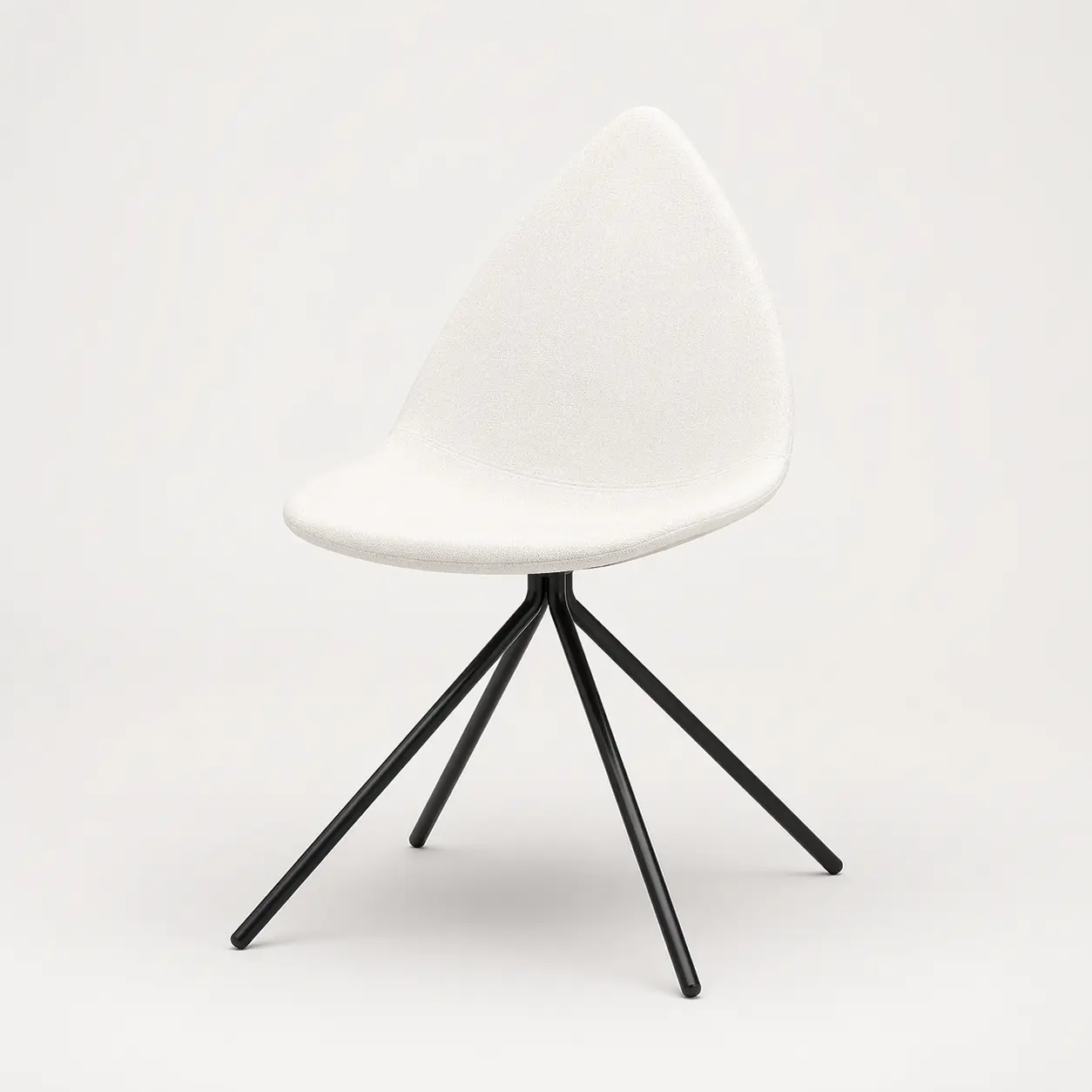 Dining tables [Ottawa - D033] Ottawa chair, white/matt black structure lacquered. H86½xW50xD56cm. 4020075D0330136