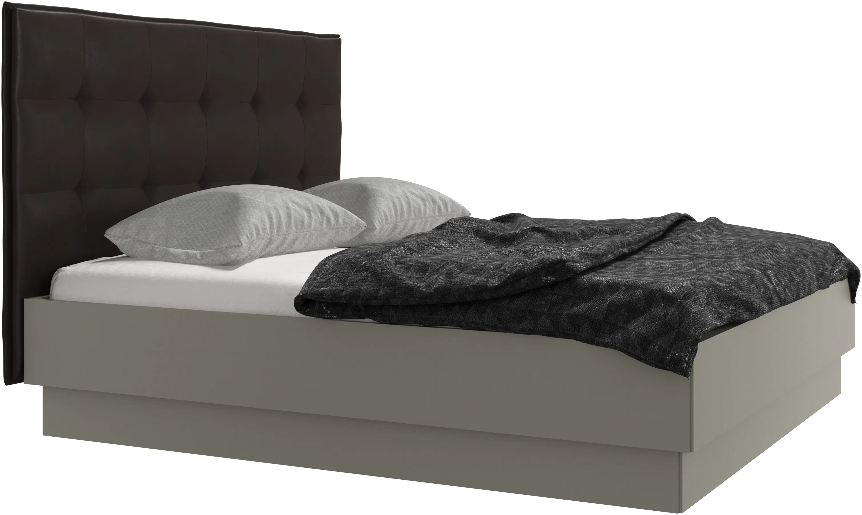 Lugano storage bed with lift-up frame and slats, excl. mattress