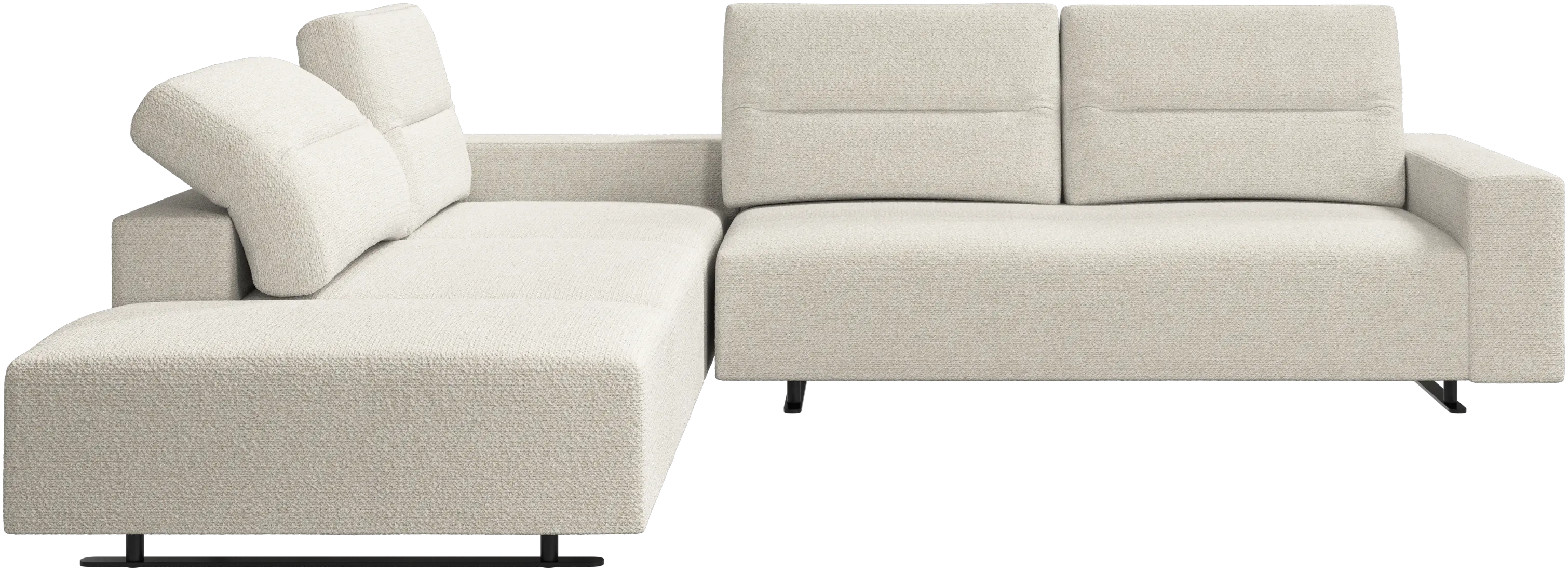 Hampton corner sofa with adjustable back and lounging unit