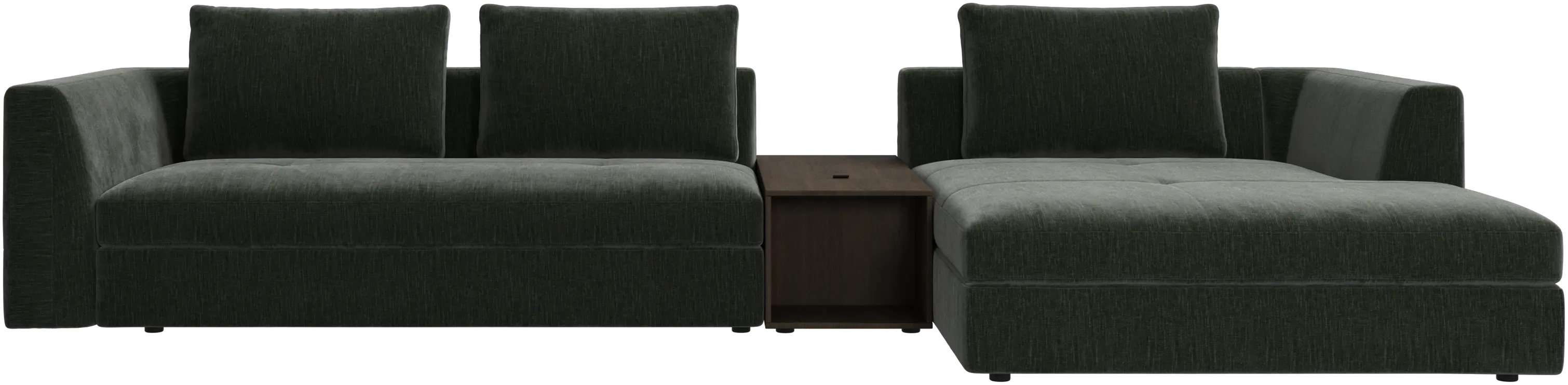 Bergamo chaise longue sofa with storage
