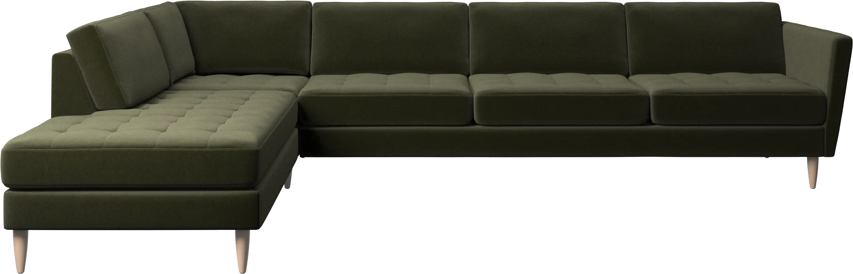 Osaka Ecksofa mit Loungemodul, getuftete Sitzfläche