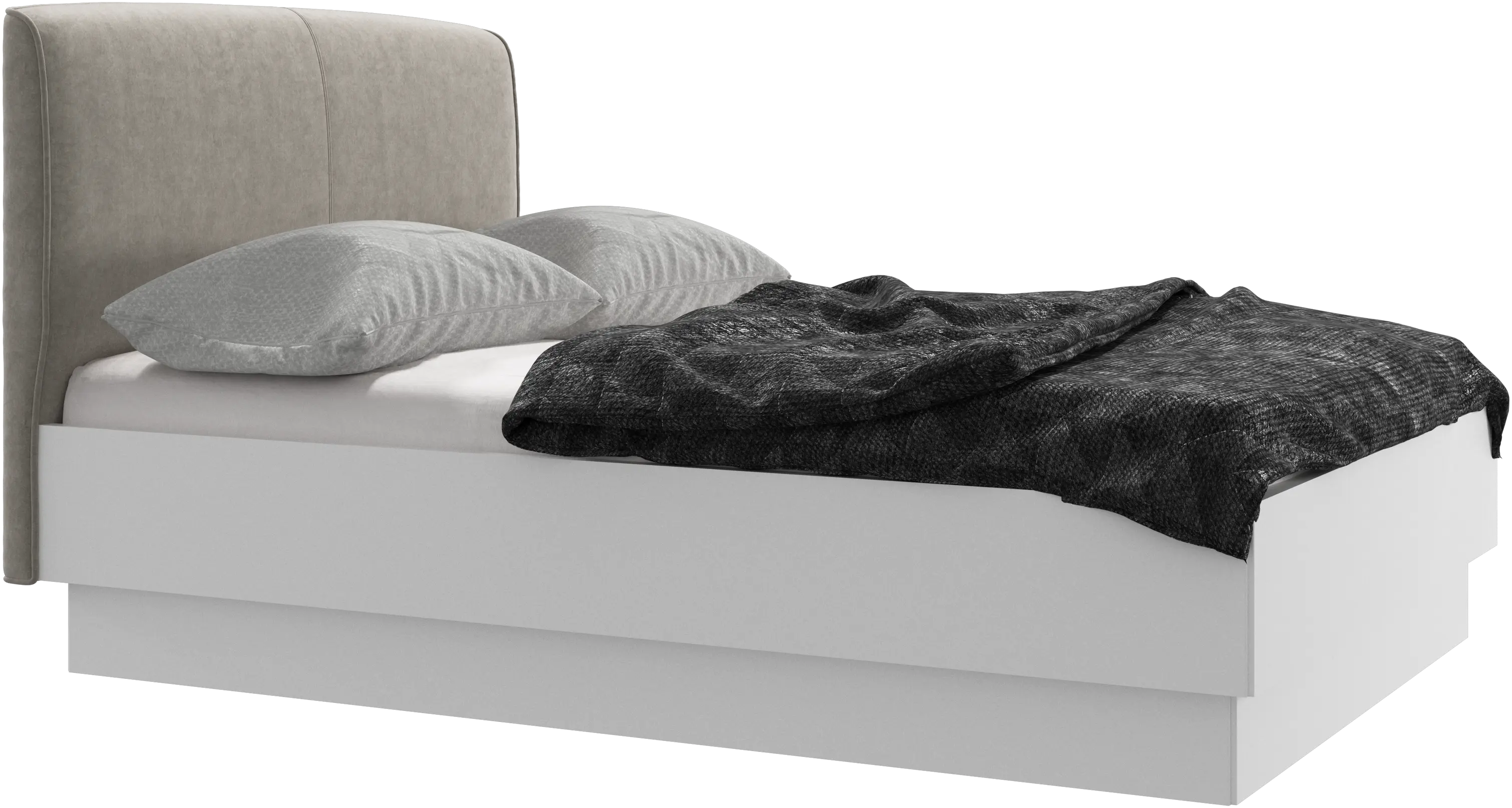 Houston, gepolstertes bett mit stauraum