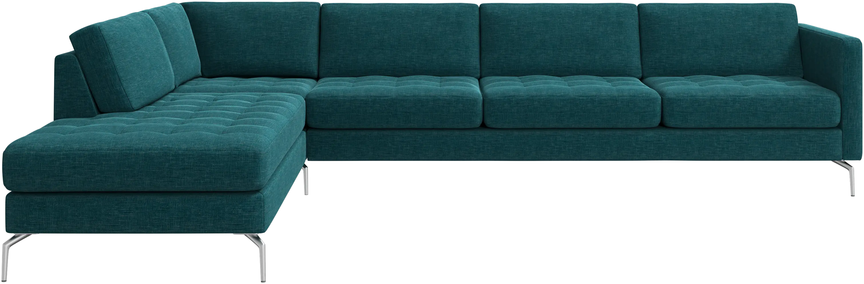 Osaka corner sofa with lounging unit, tufted seat