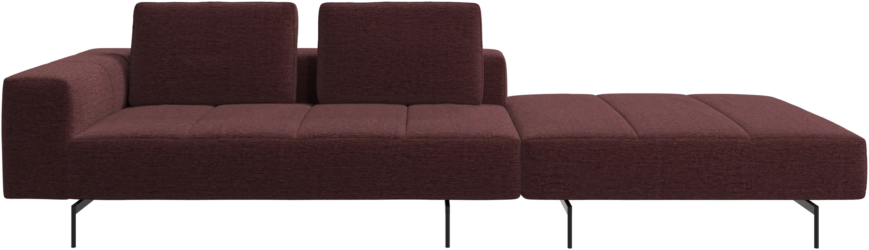 Amsterdam sofa with footstool on right side