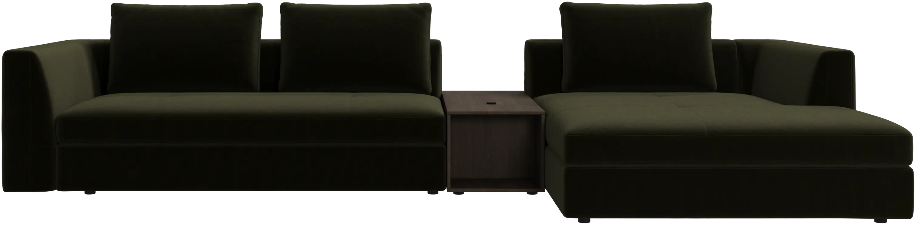 Bergamo chaise longue sofa with storage