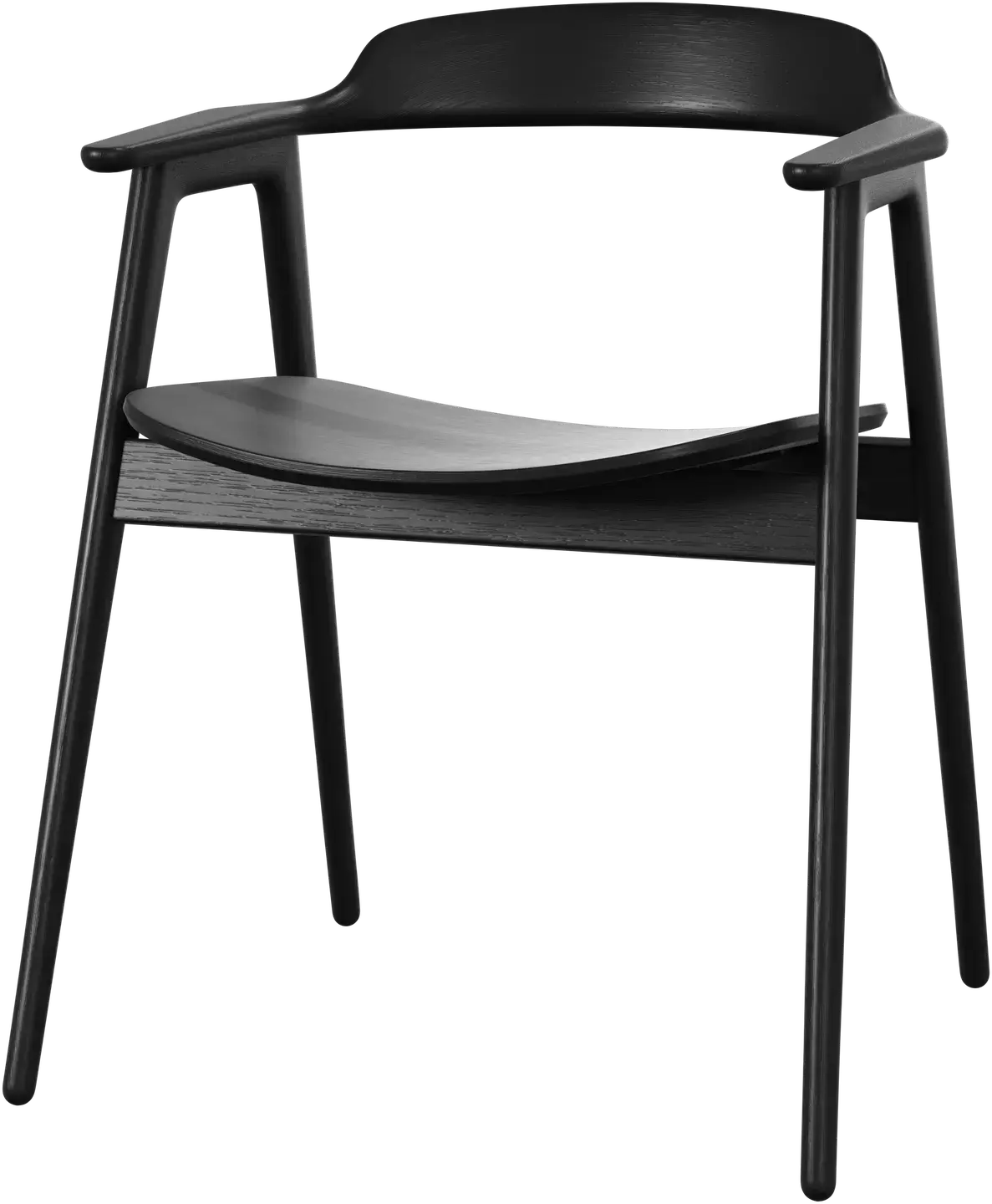 Seoul dining chair, Black-stained oak
