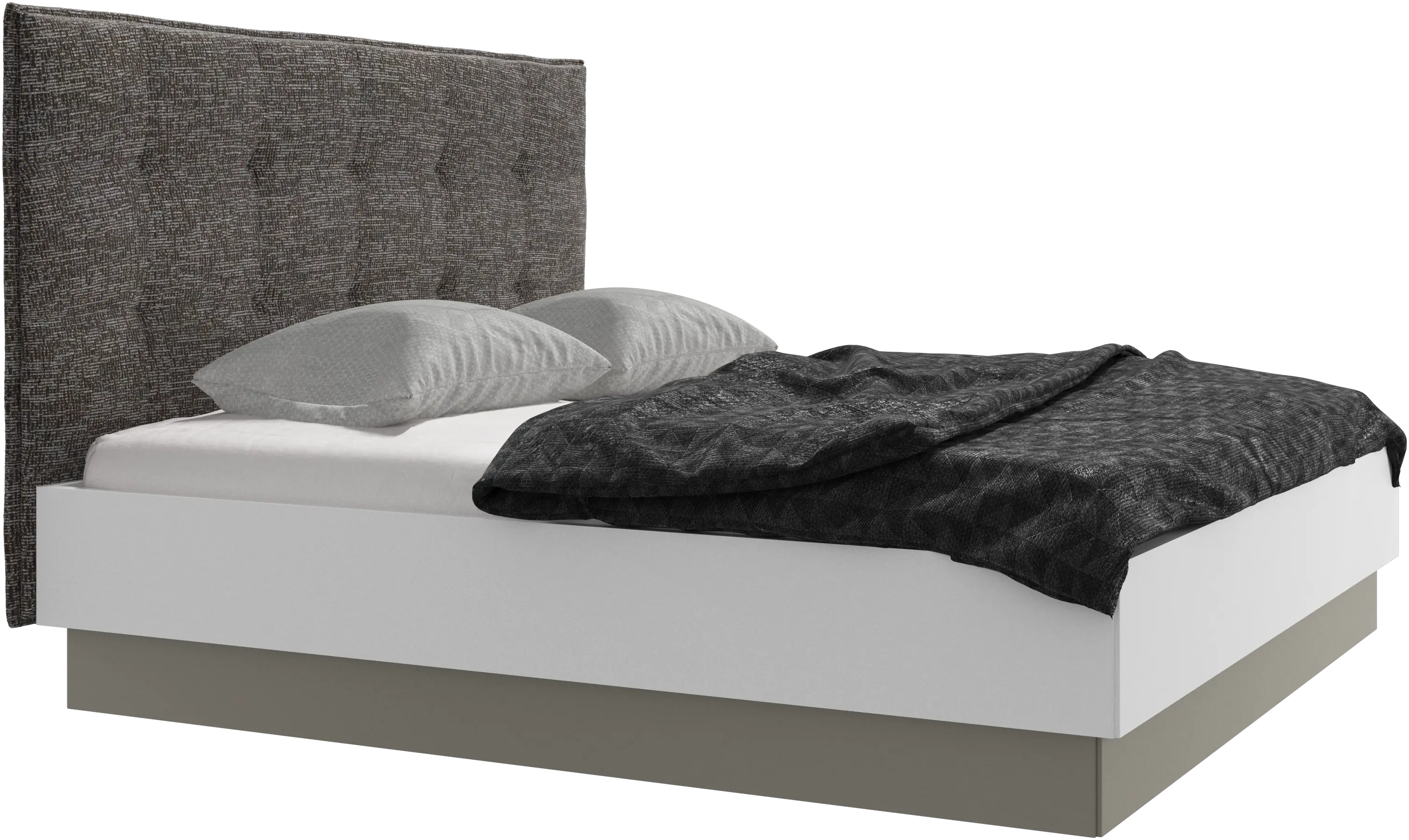 Lugano storage bed with lift-up frame and slats, excl. mattress