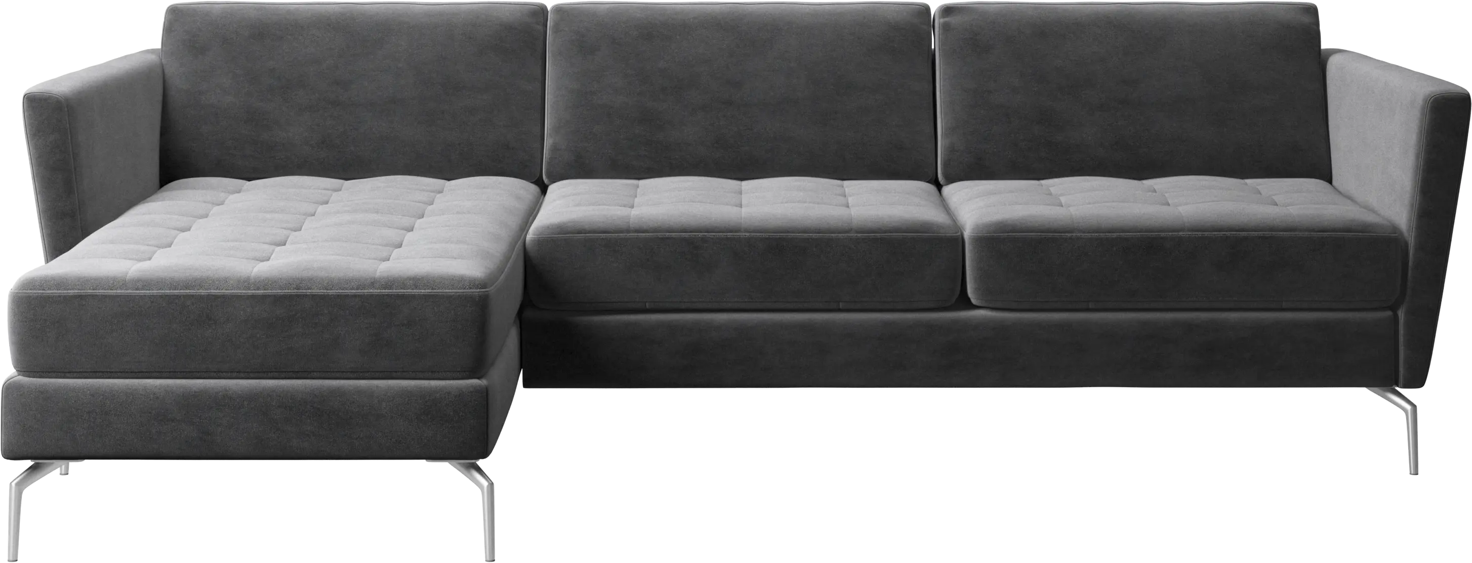 Osaka sofa with resting unit, tufted seat