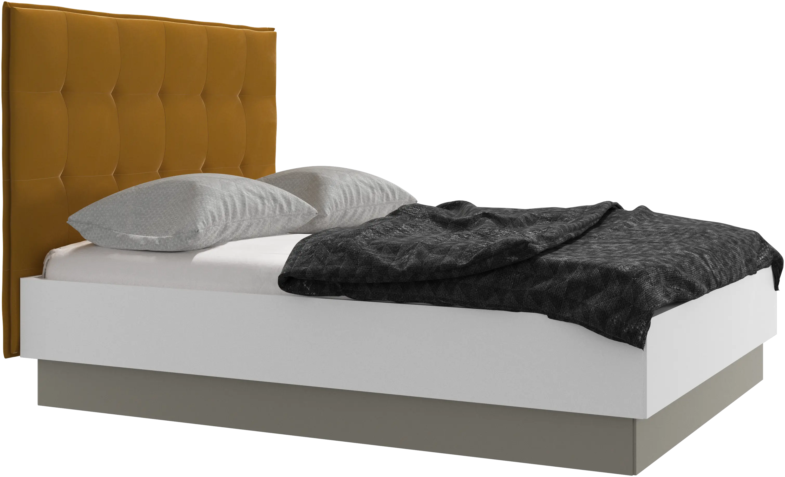 Lugano Bett mit Lattenrost und Staufach unter hochklappbarer Liegefläche, Matratze gegen Aufpreis