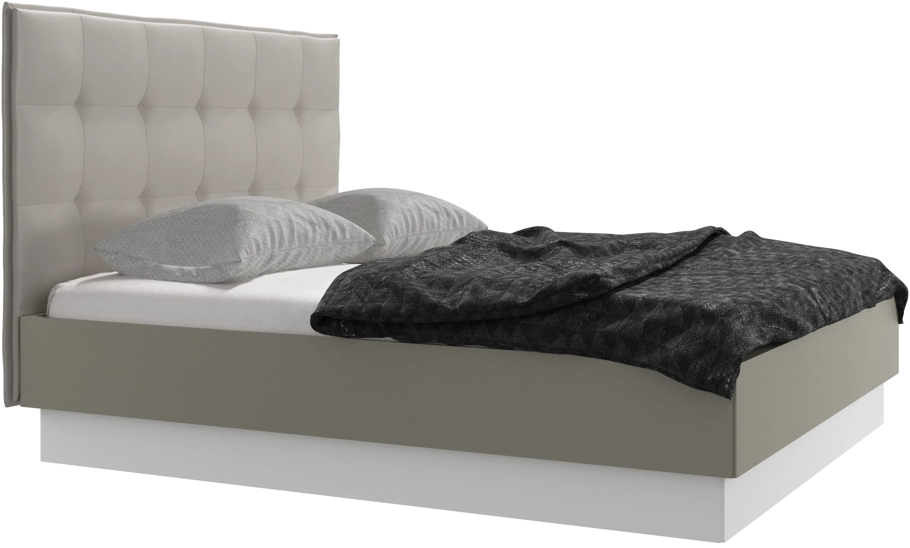 Lugano storage bed with lift-up frame and slats, excl. mattress