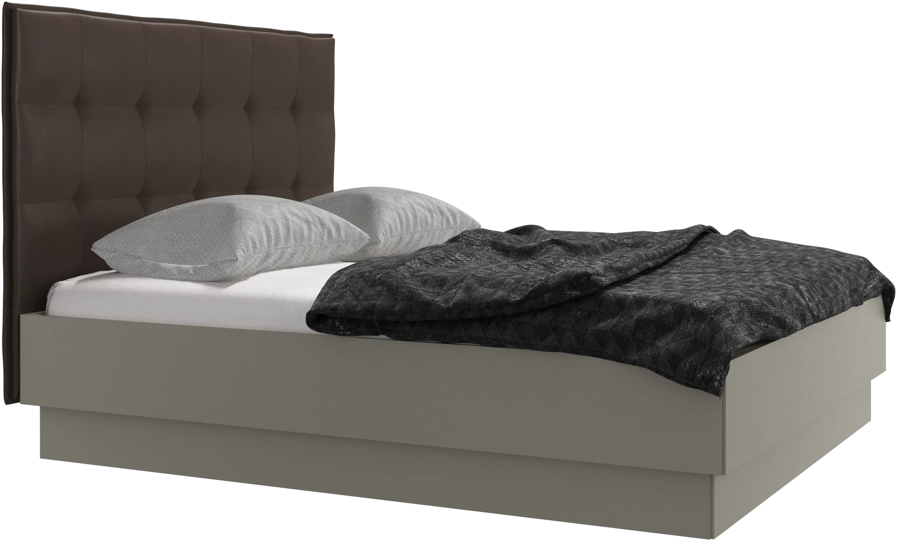 Lugano storage bed with lift-up frame and slats, excl. mattress