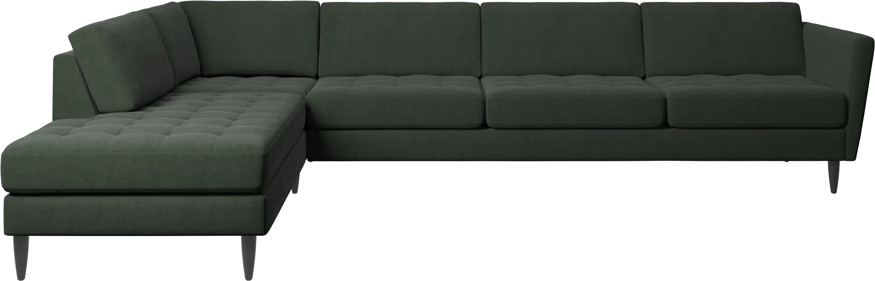 Osaka corner sofa with lounging unit, tufted seat