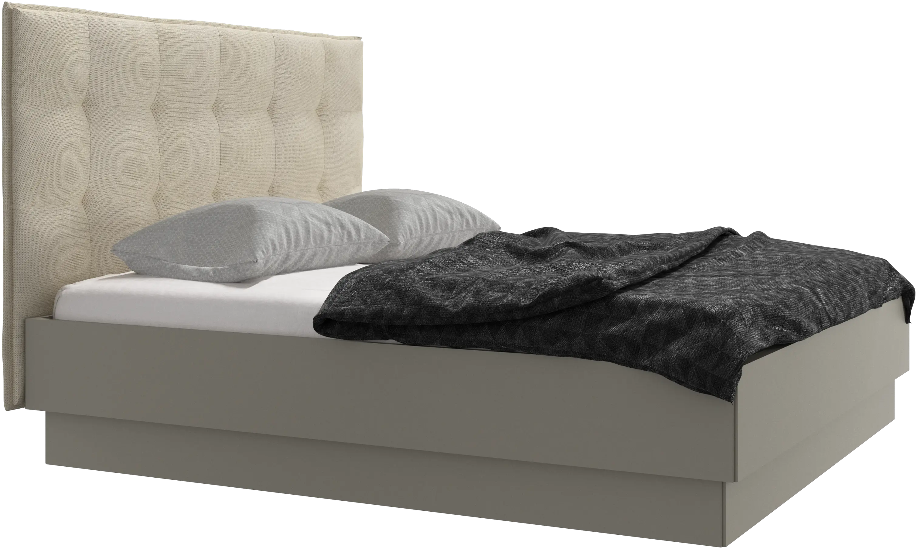 Lugano storage bed with lift-up frame and slats, excl. mattress