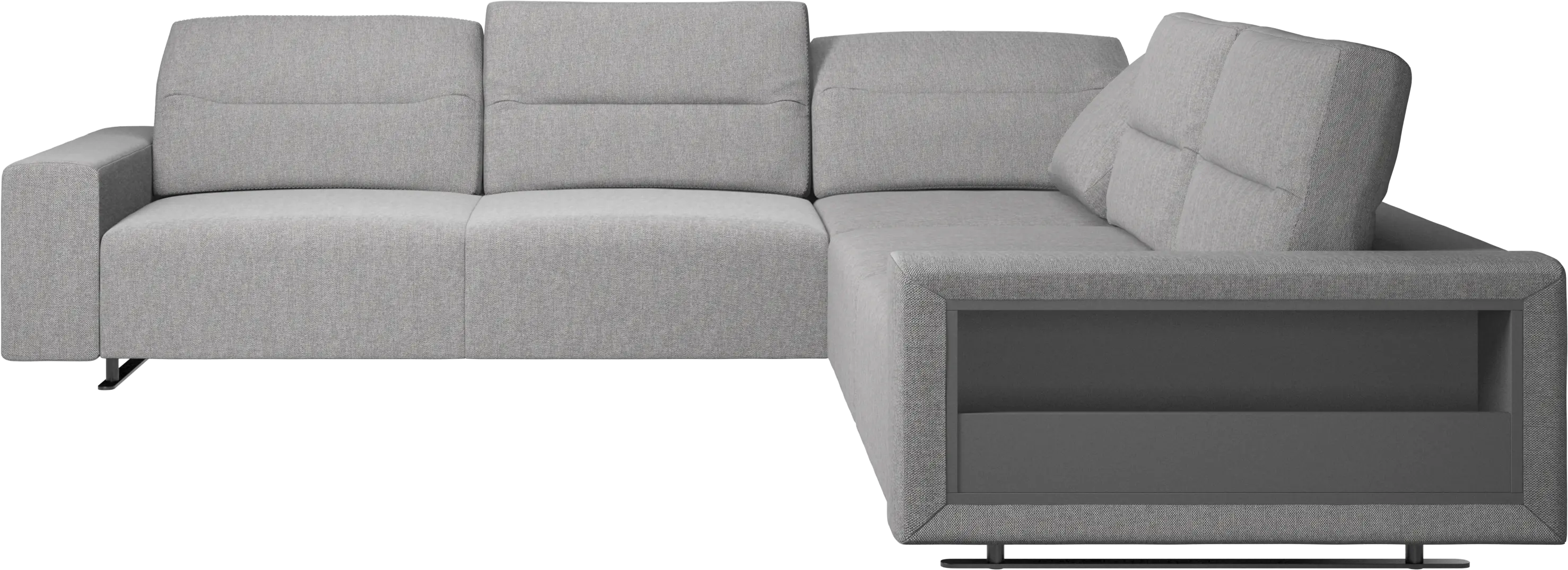 Hampton corner sofa with adjustable back and storage