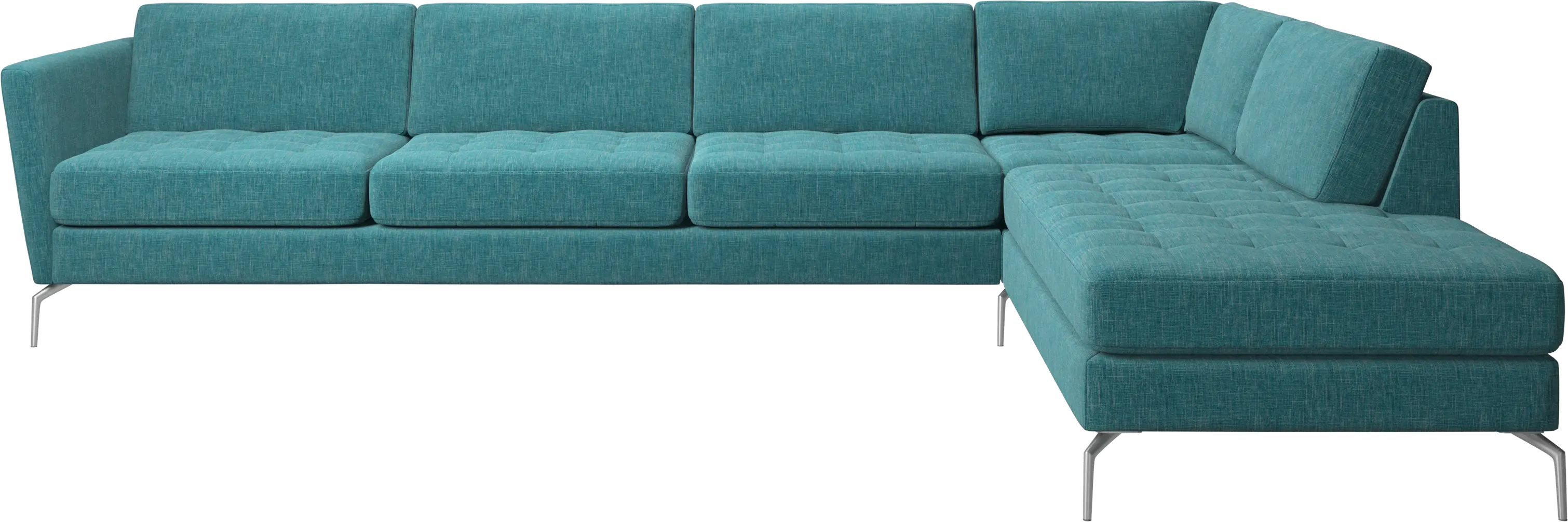 Osaka corner sofa with lounging unit, tufted seat
