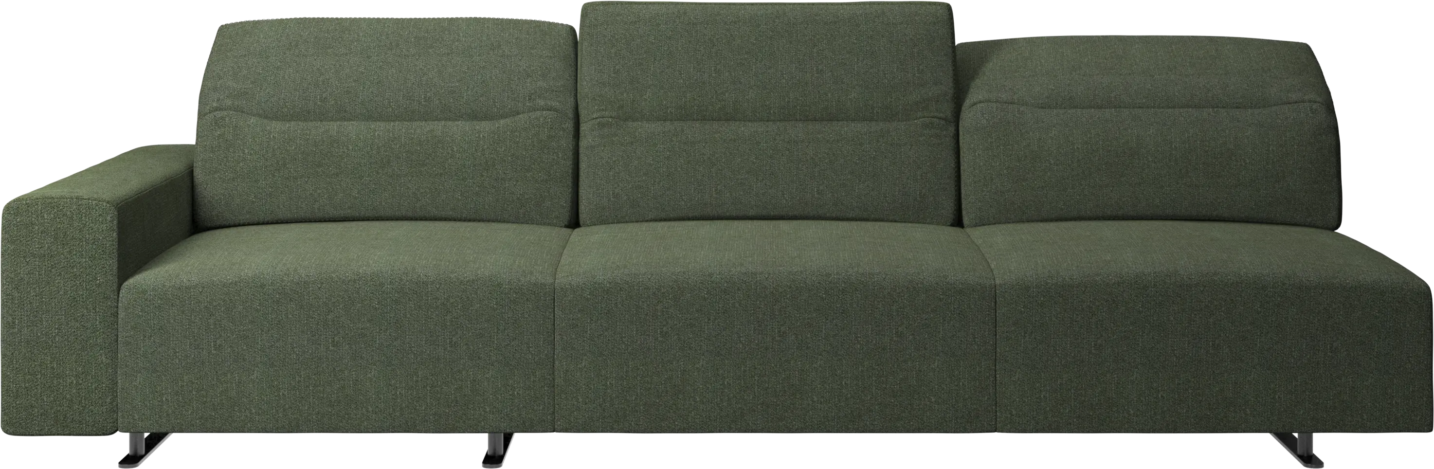 Hampton sofa with adjustable back and storage on the left side