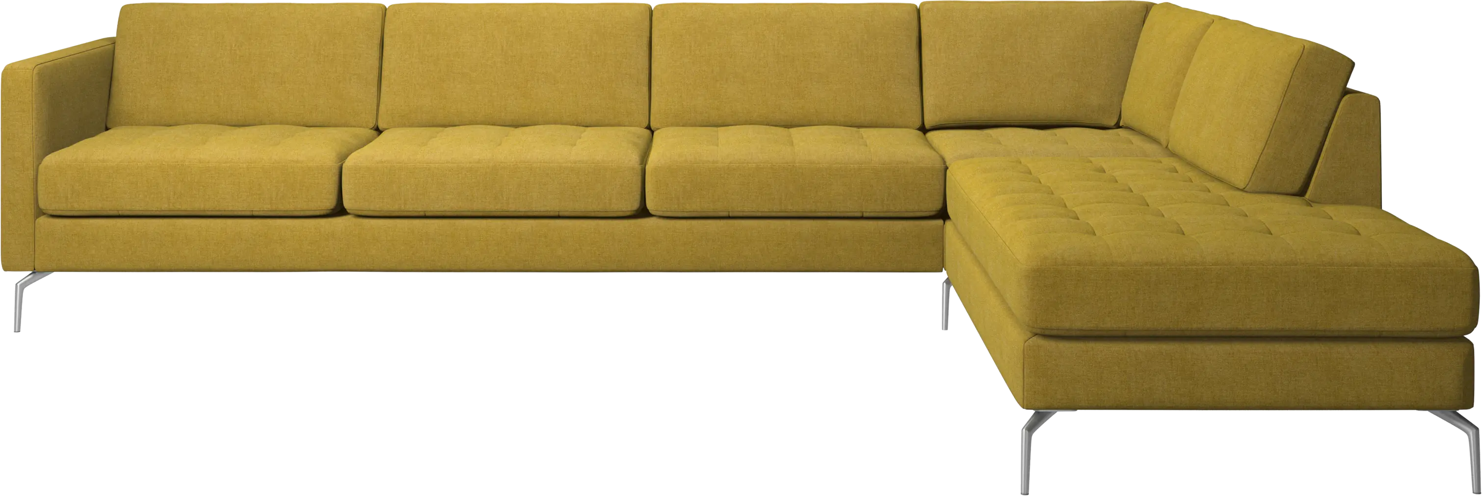Osaka corner sofa with lounging unit, tufted seat