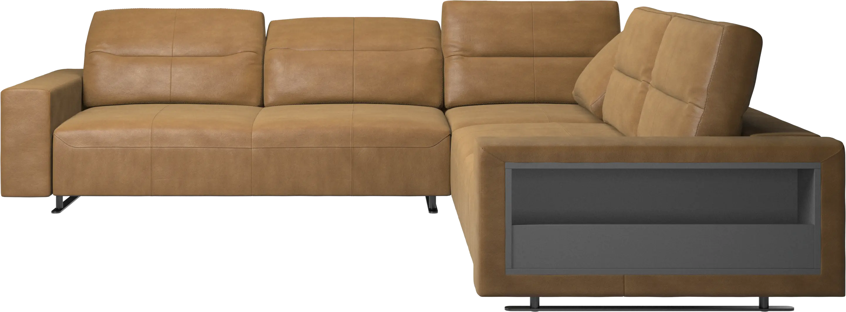 Hampton corner sofa with adjustable back and storage