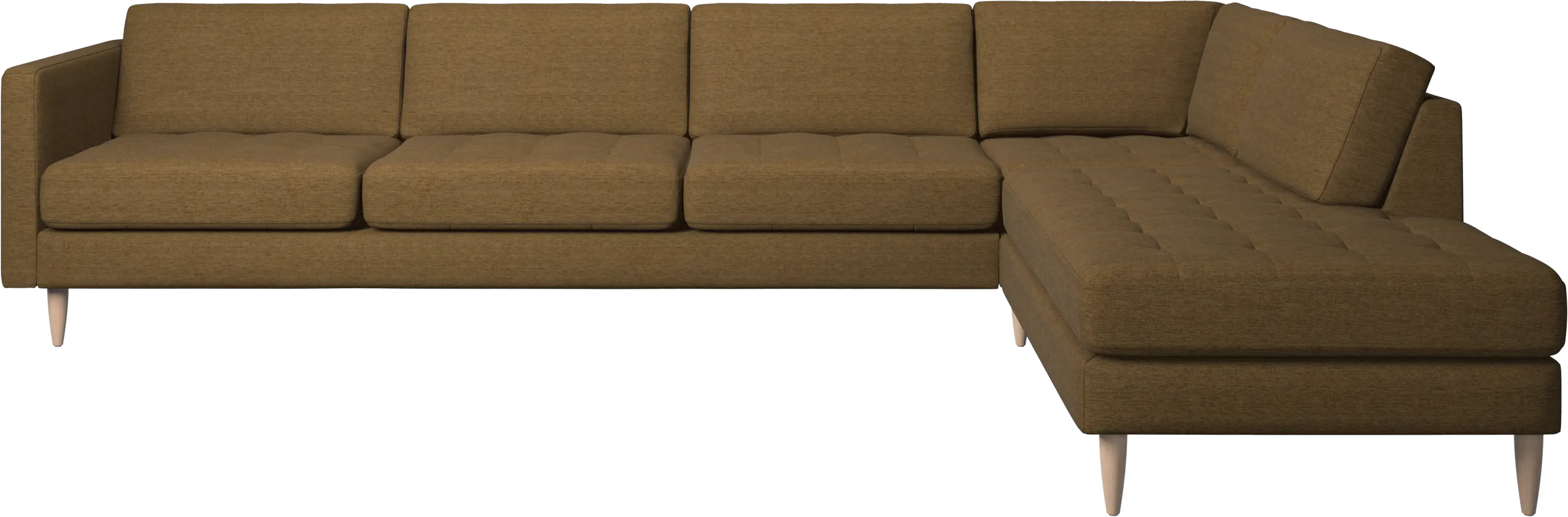 Osaka corner sofa with lounging unit, tufted seat