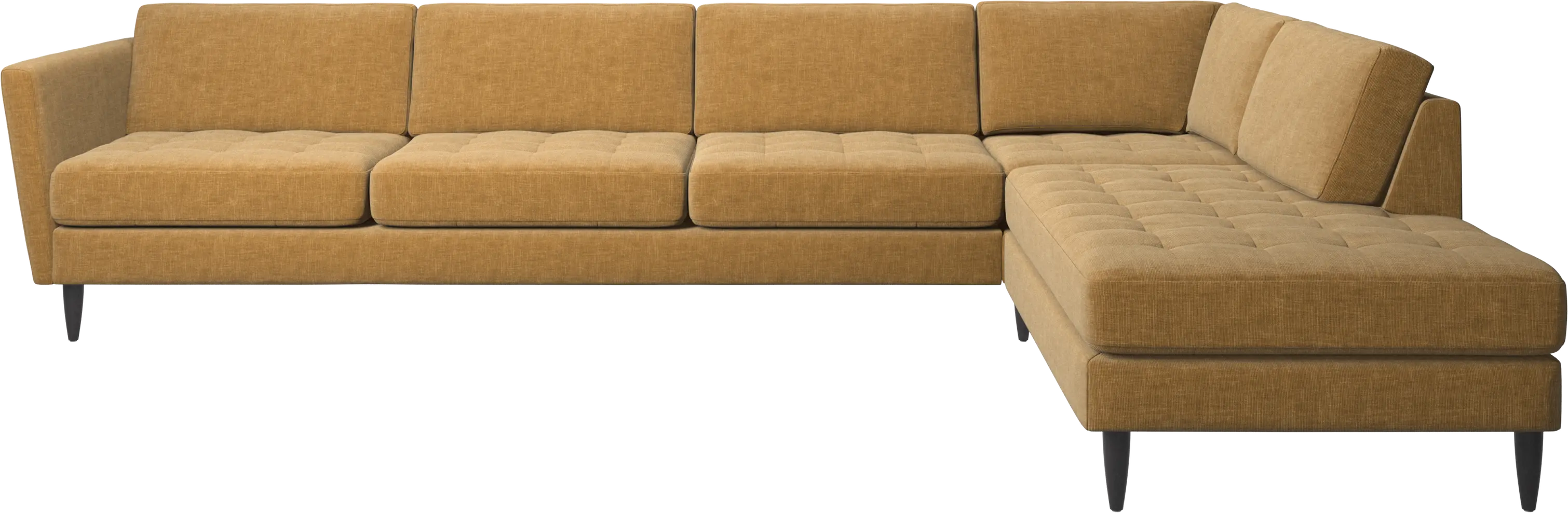 Osaka corner sofa with lounging unit, tufted seat