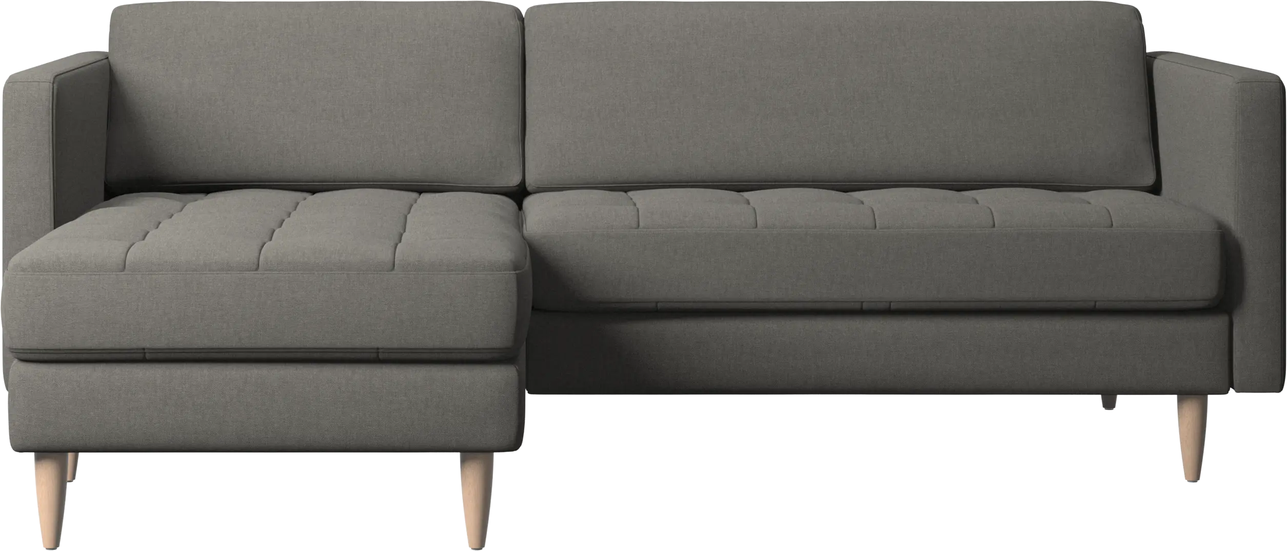 Sofá Osaka com módulo chaise-longue, assento tufado