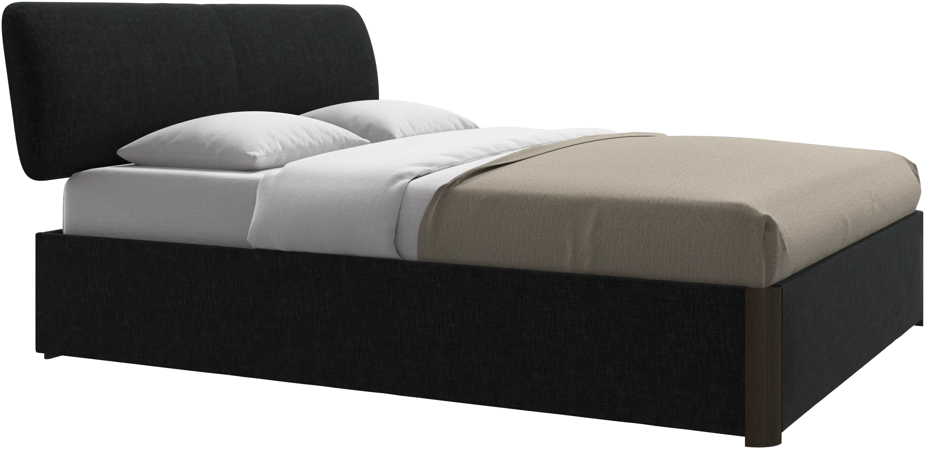 Element lit, tête de lit fixée au lit, avec lattes, excl. matelas