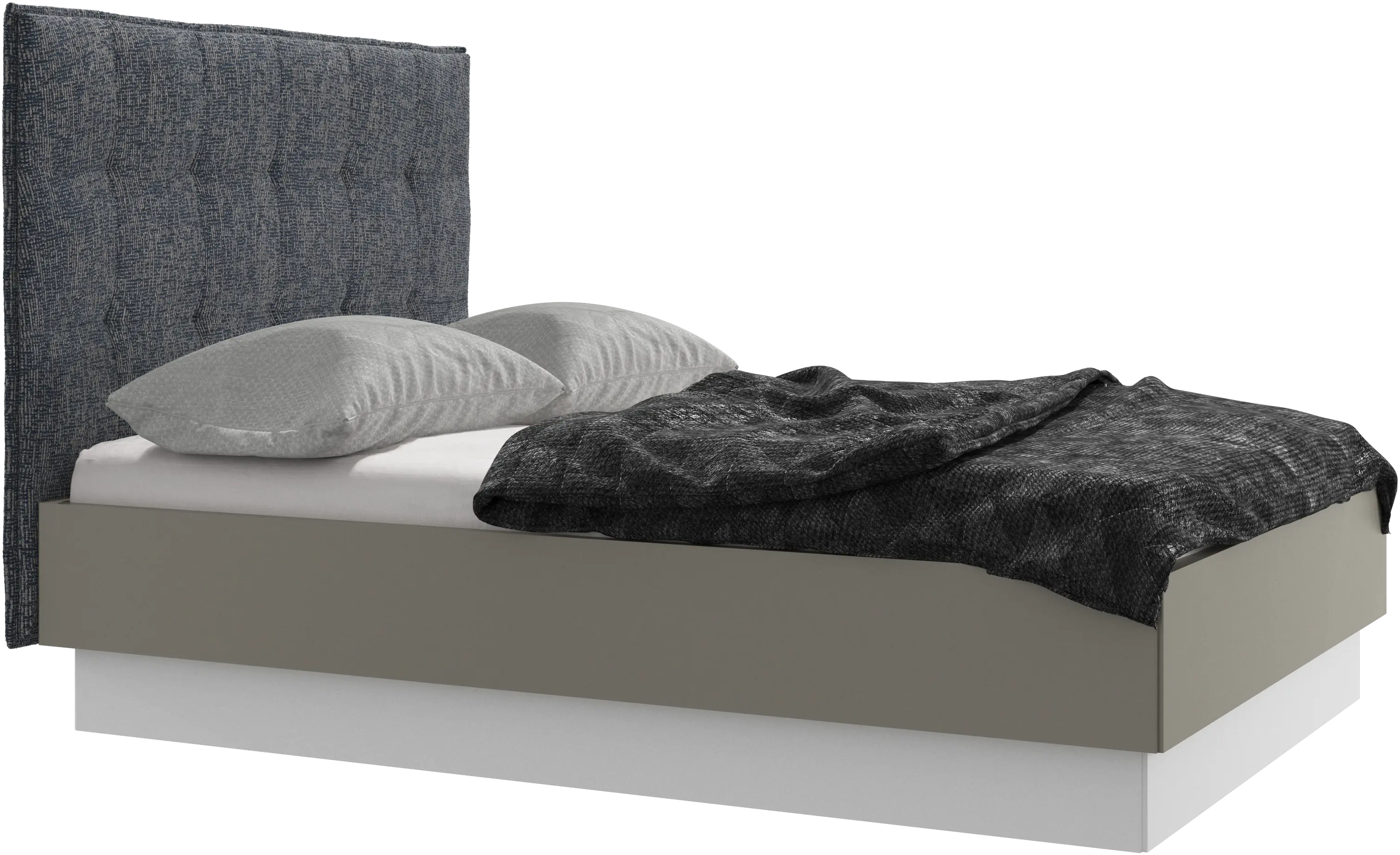 Lugano storage bed with lift-up frame and slats, excl. mattress