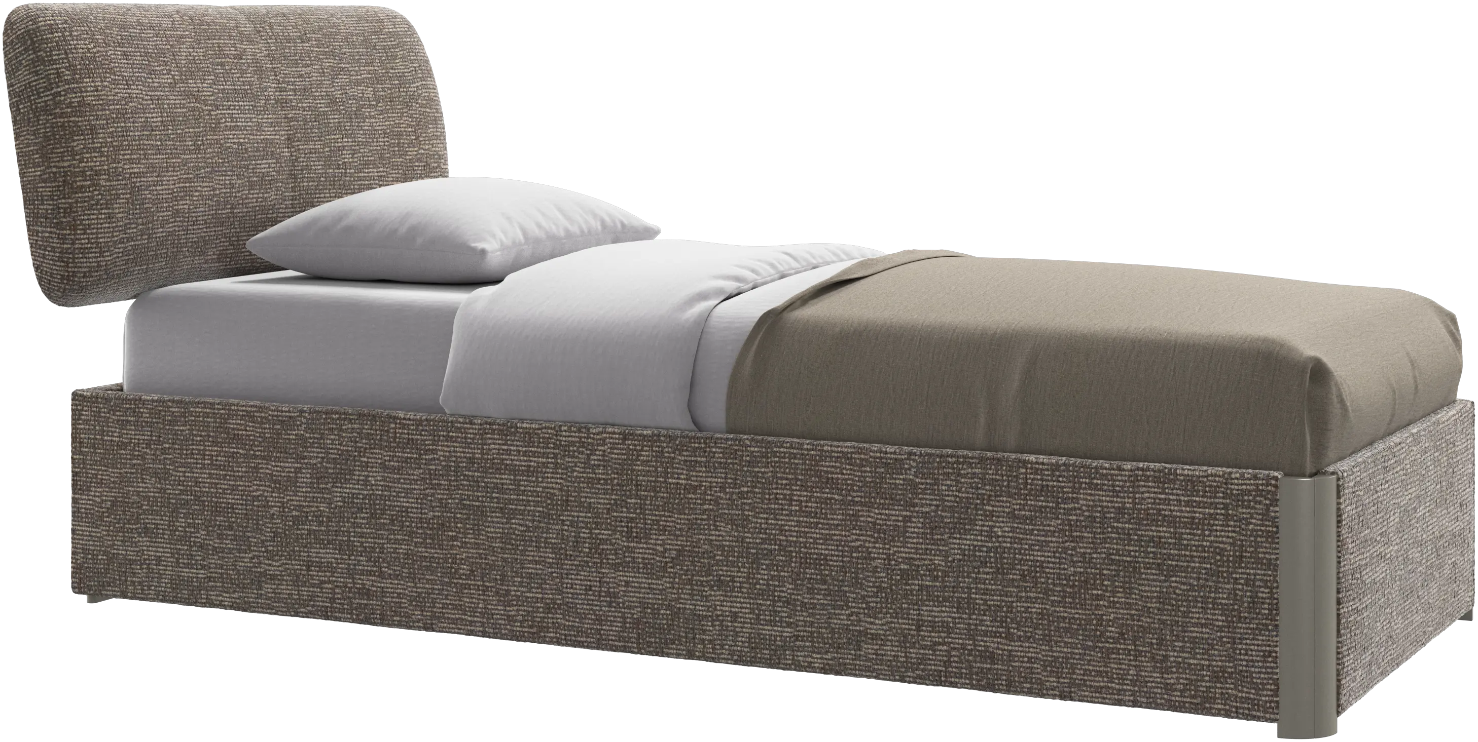 Element bed, bed-mounted headboard, with slats and storage solution, excl. mattress