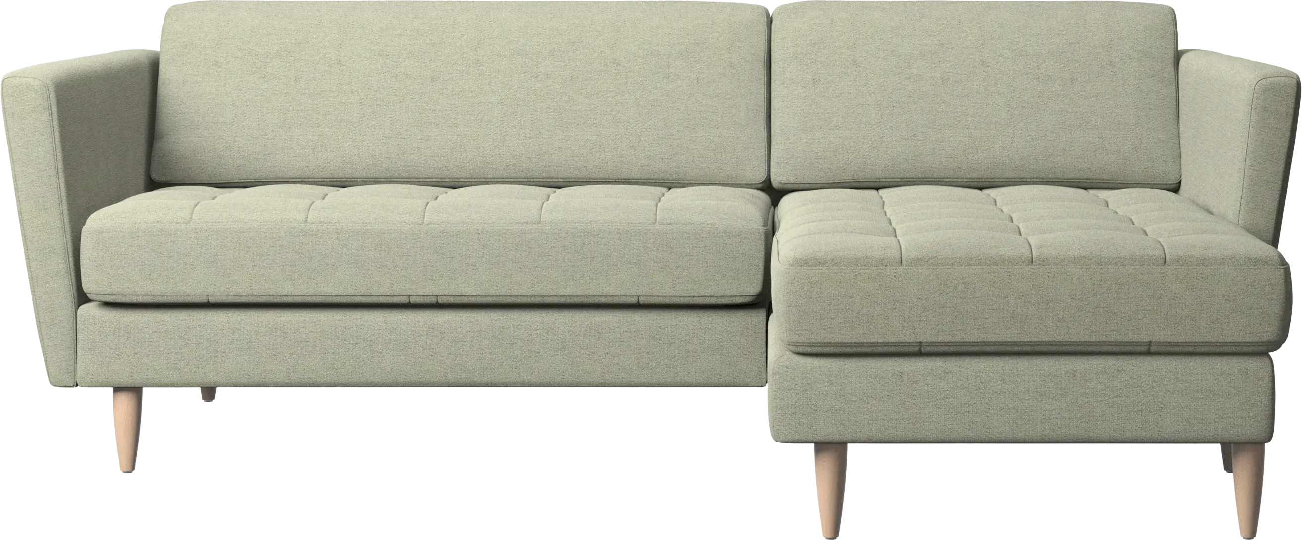 Osaka sofa with resting unit, tufted seat