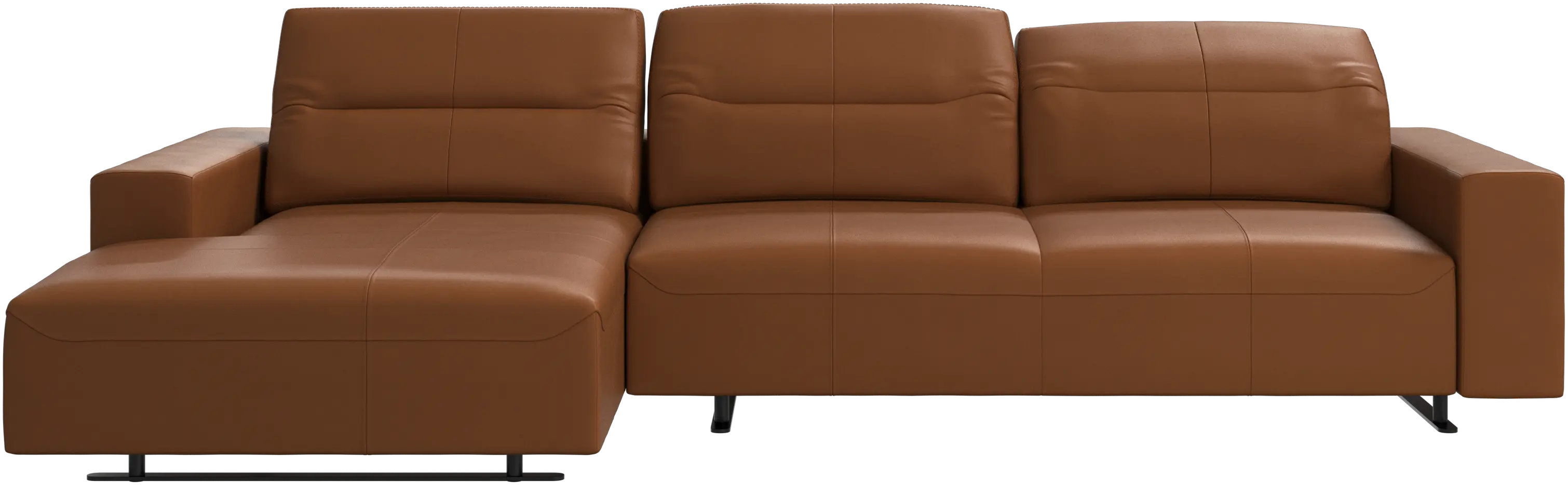 Hampton sofa with adjustable back, resting unit and storage both sides