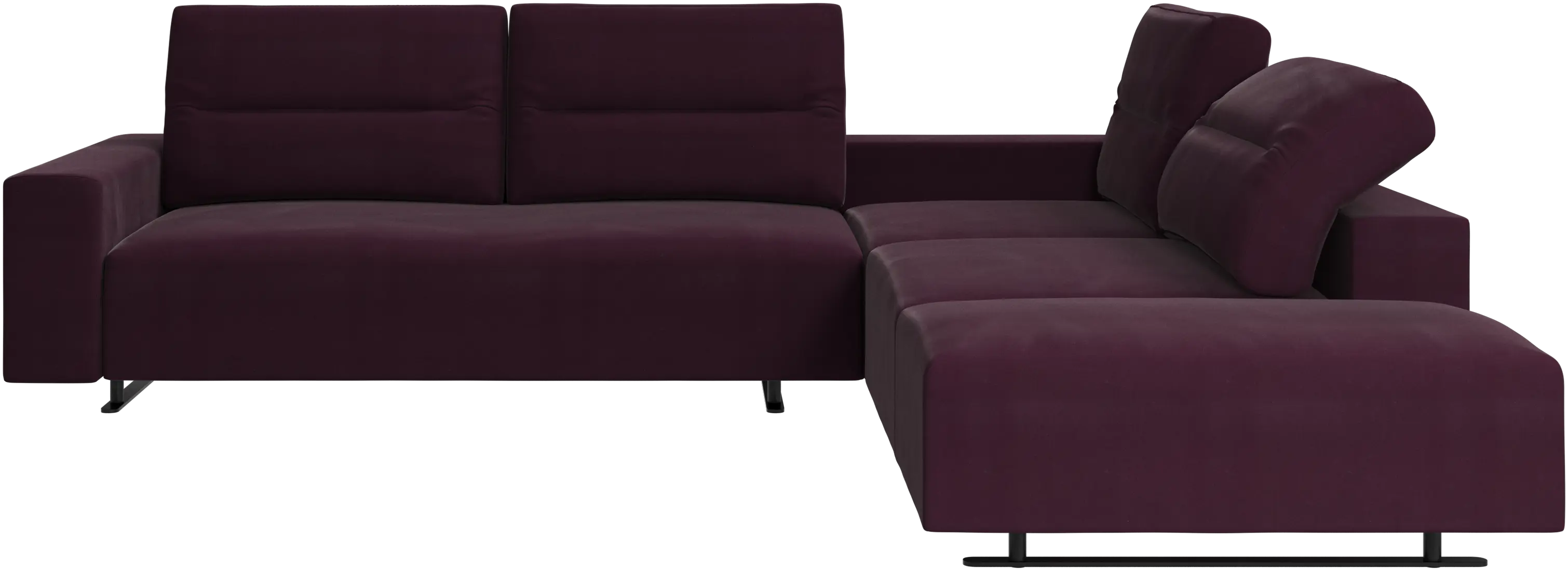 Hampton corner sofa with adjustable back and lounging unit