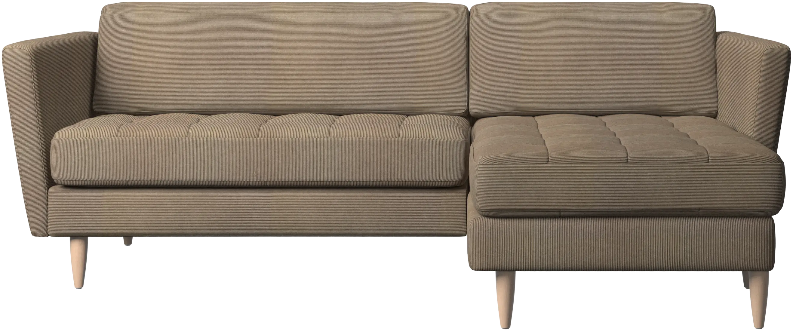Osaka sofa with resting unit, tufted seat