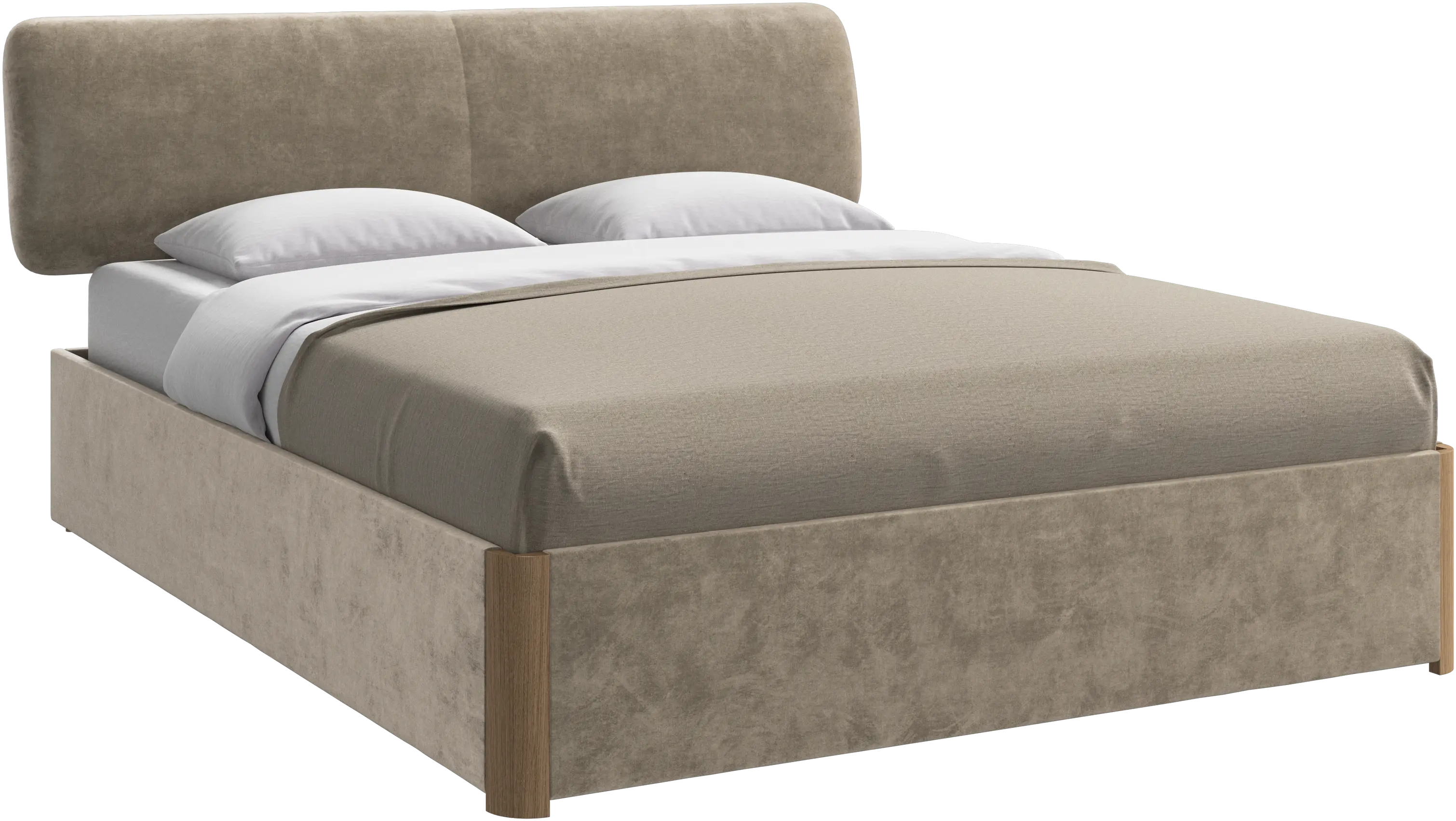 Element bed, bed-mounted headboard, with slats, excl. mattress