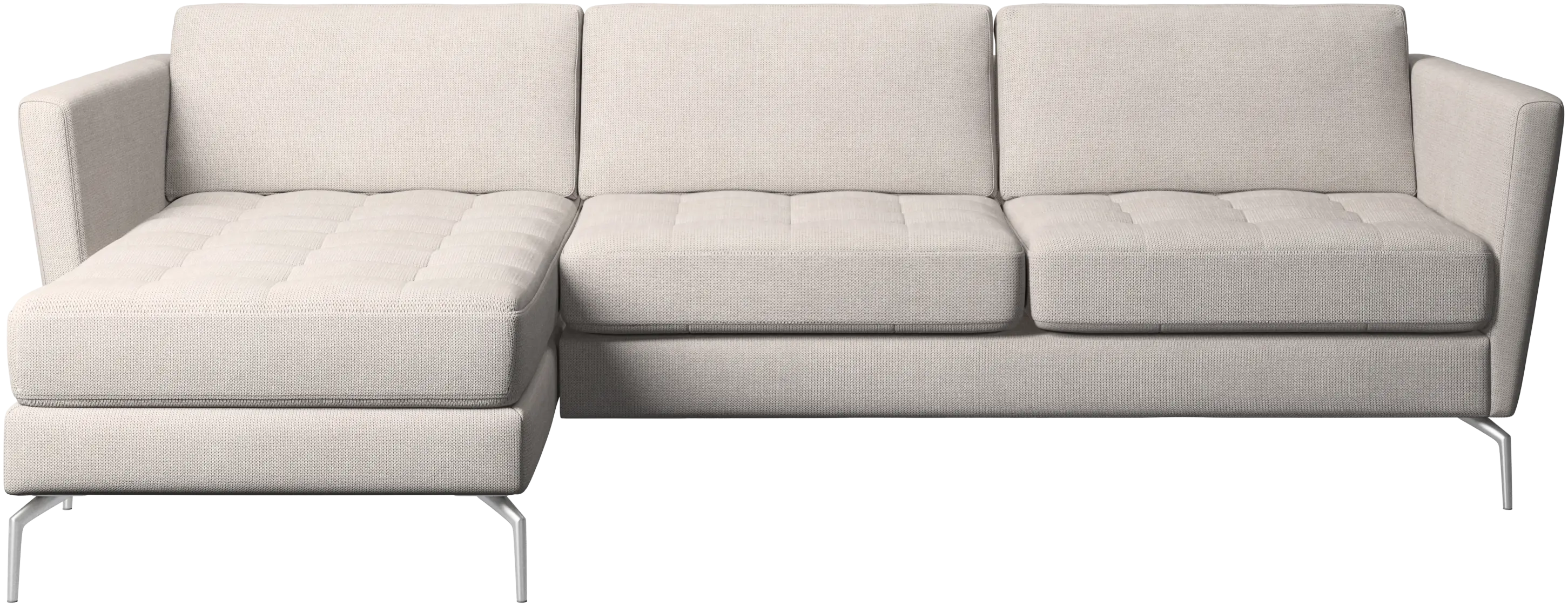 Osaka sofa with resting unit, tufted seat