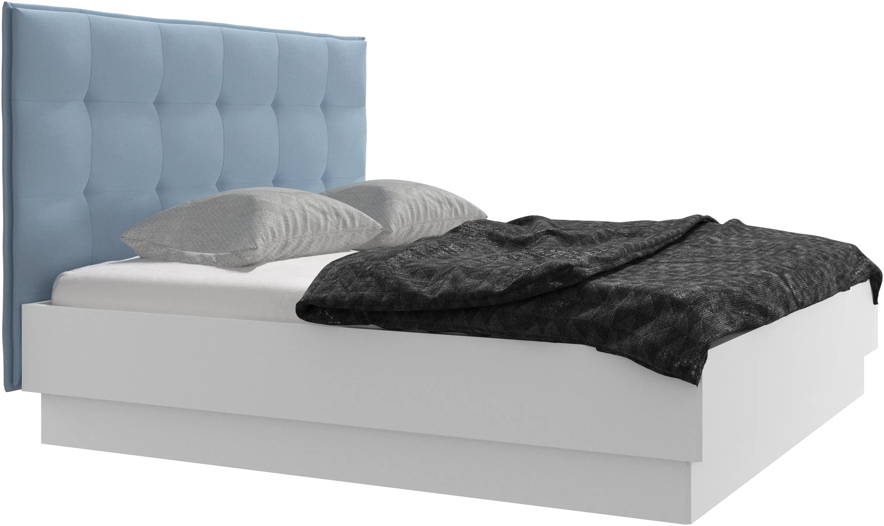 Lugano storage bed with lift-up frame and slats, excl. mattress