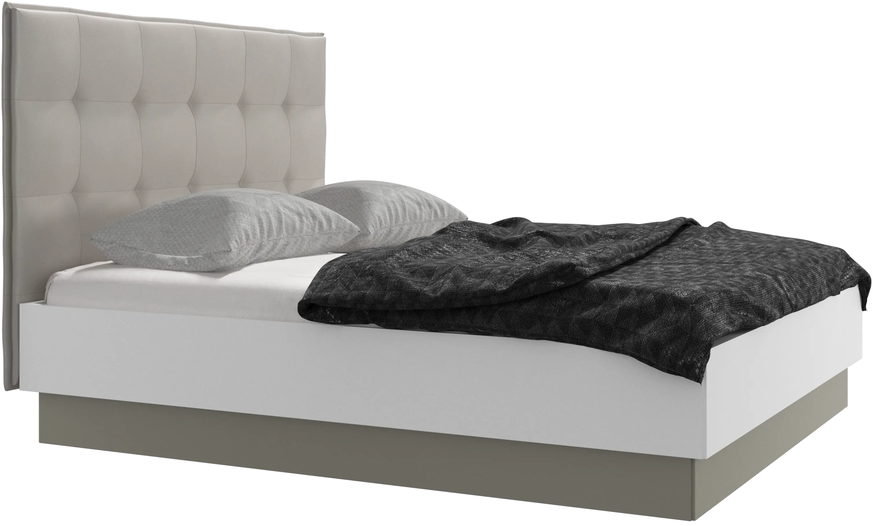 Lugano storage bed with lift-up frame and slats, excl. mattress