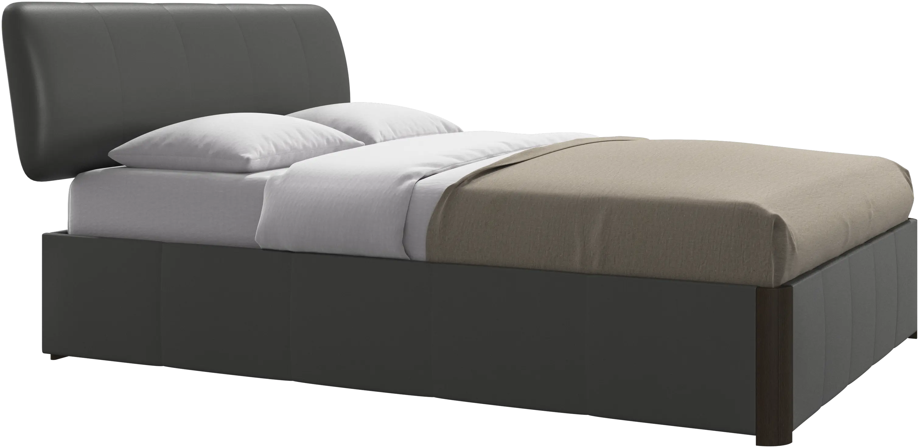 Element cama, cabecero montado en la cama, con láminas, excl. colchón